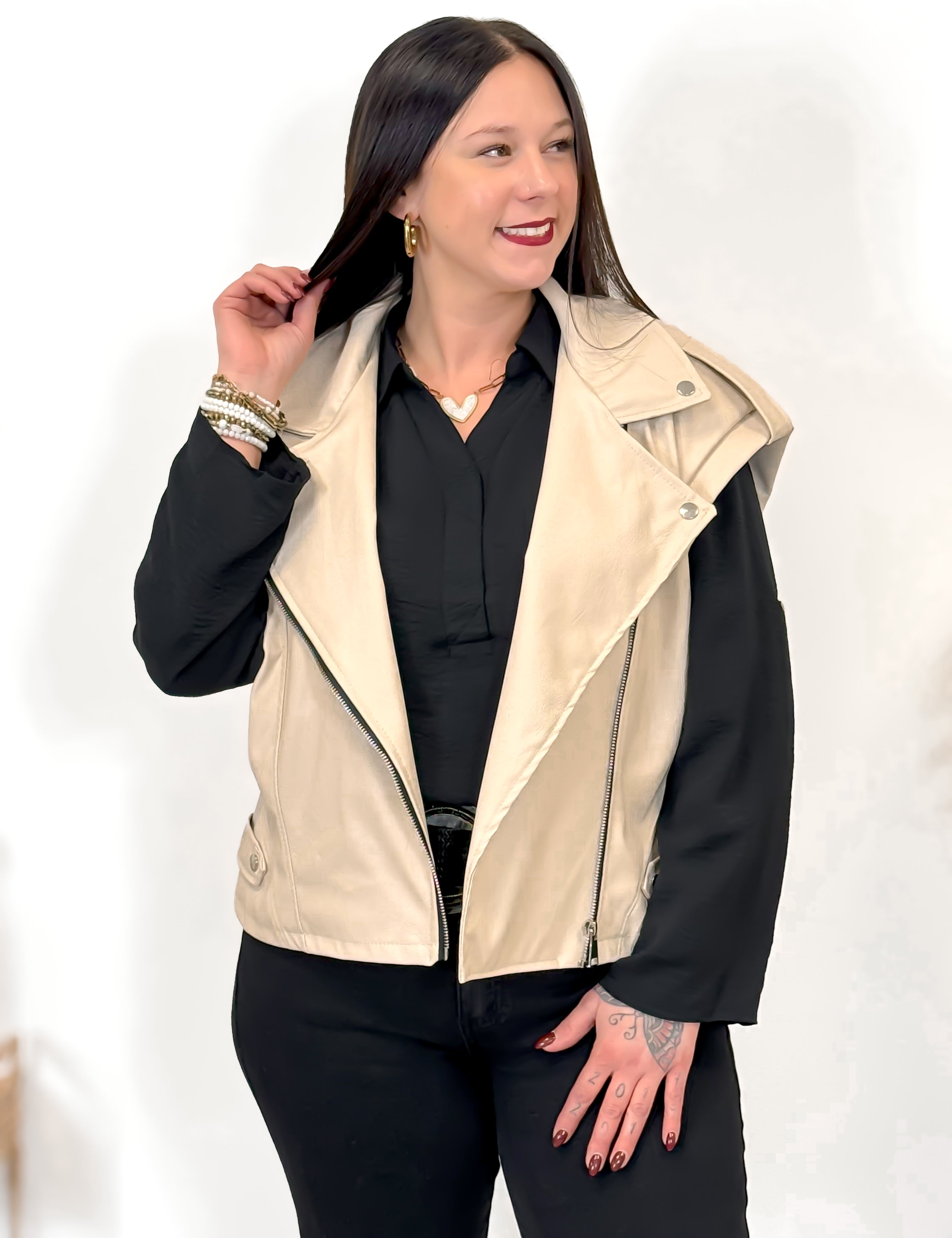 Veste sans manche - Johanne - Beige