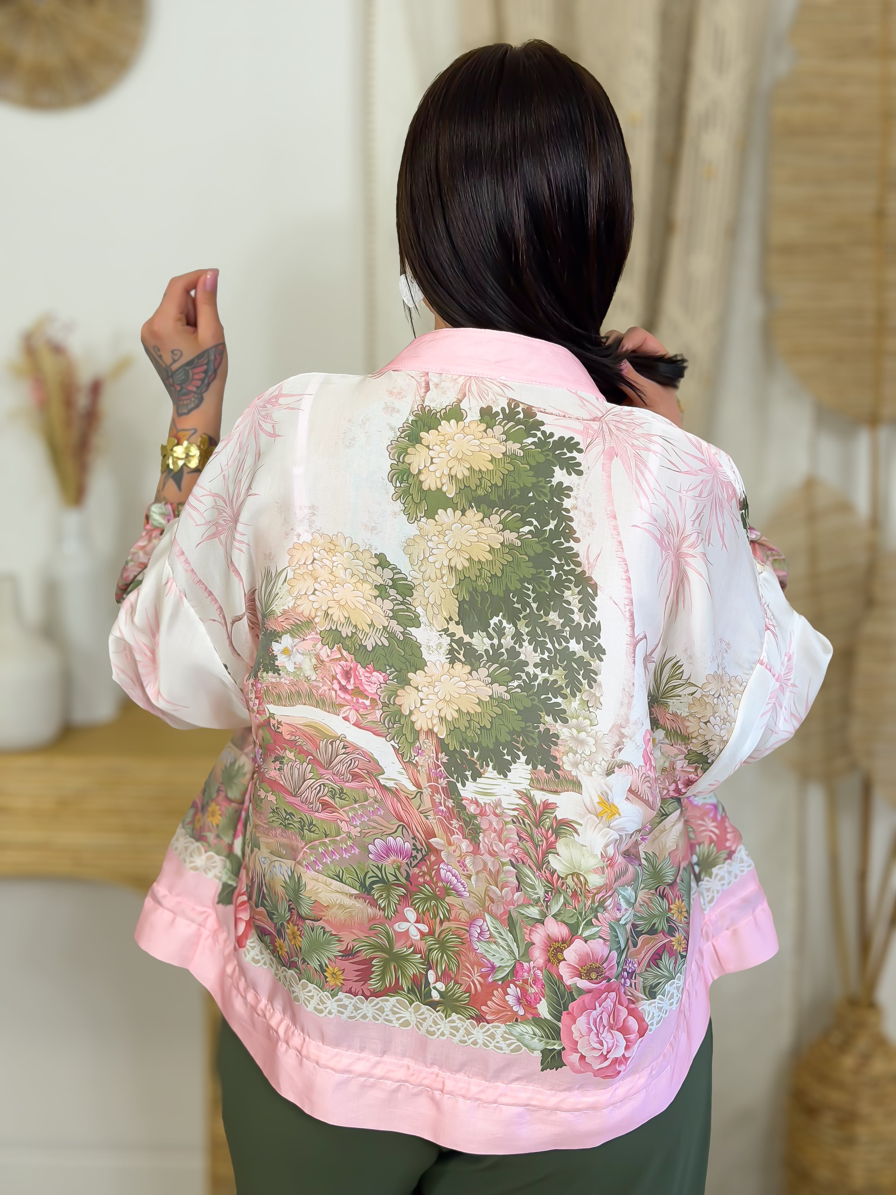 Bombers - Akita - Beige & Rose