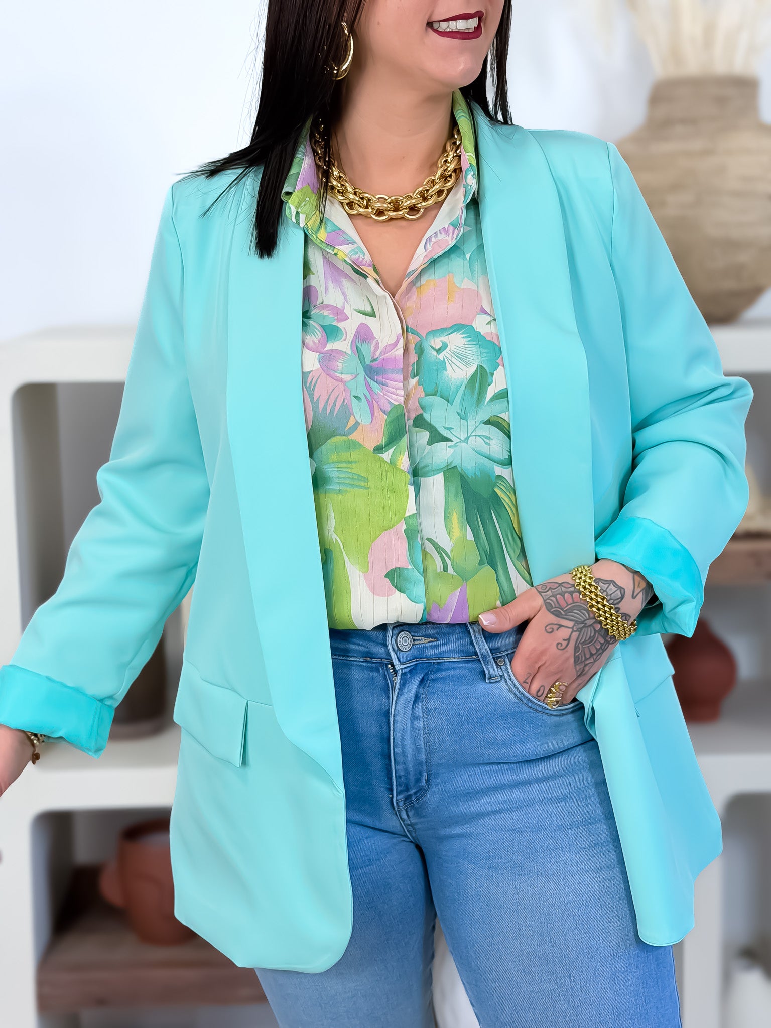 Chemise - Soraya - Vert Fleuri