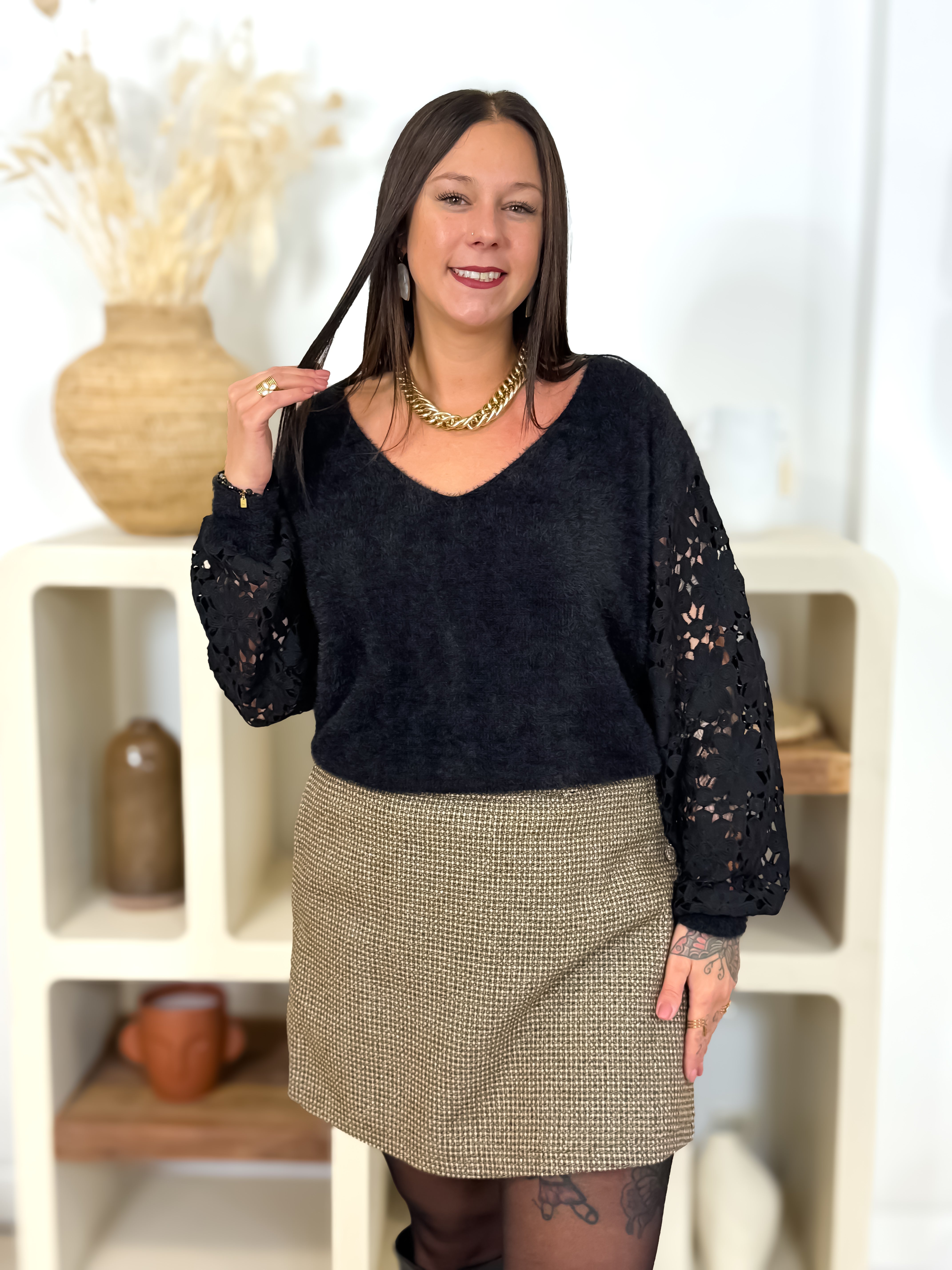Jupe short - Elisabeth - Marron & Camel
