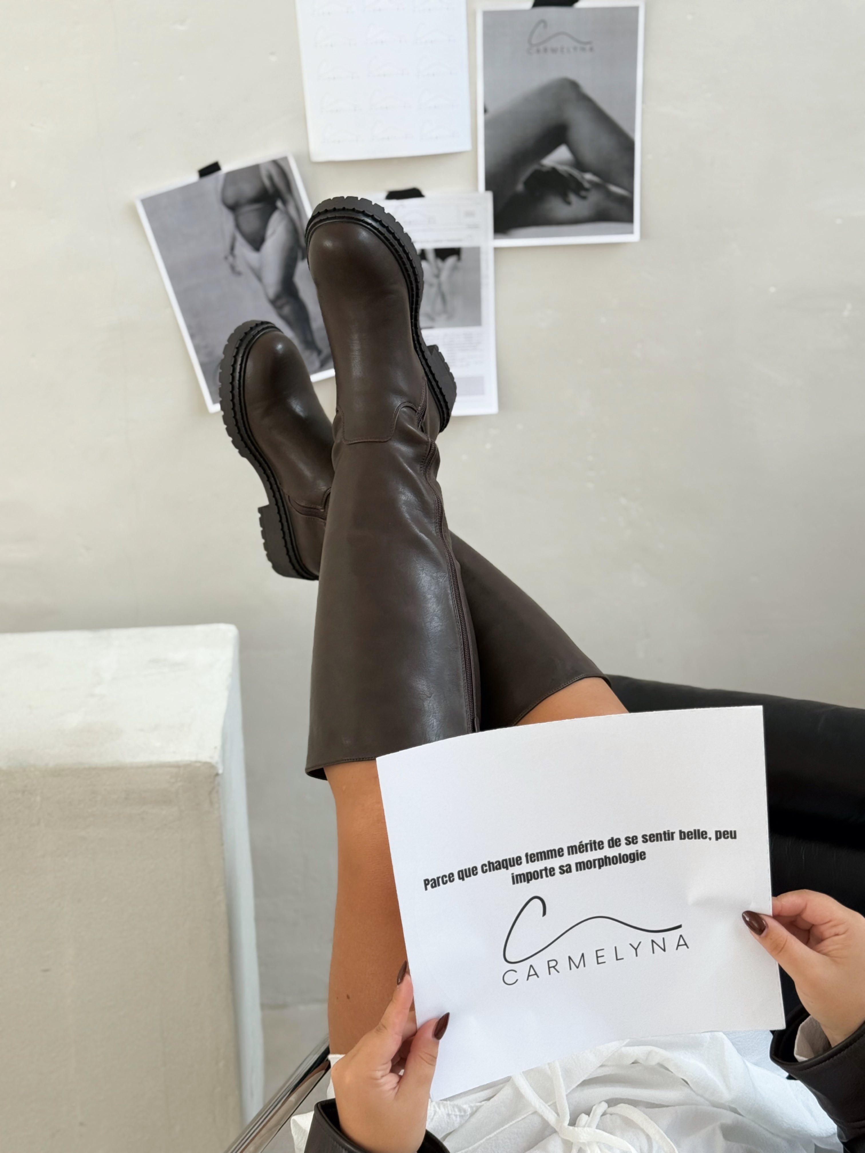 Bottes XL - Narcisa - Marron