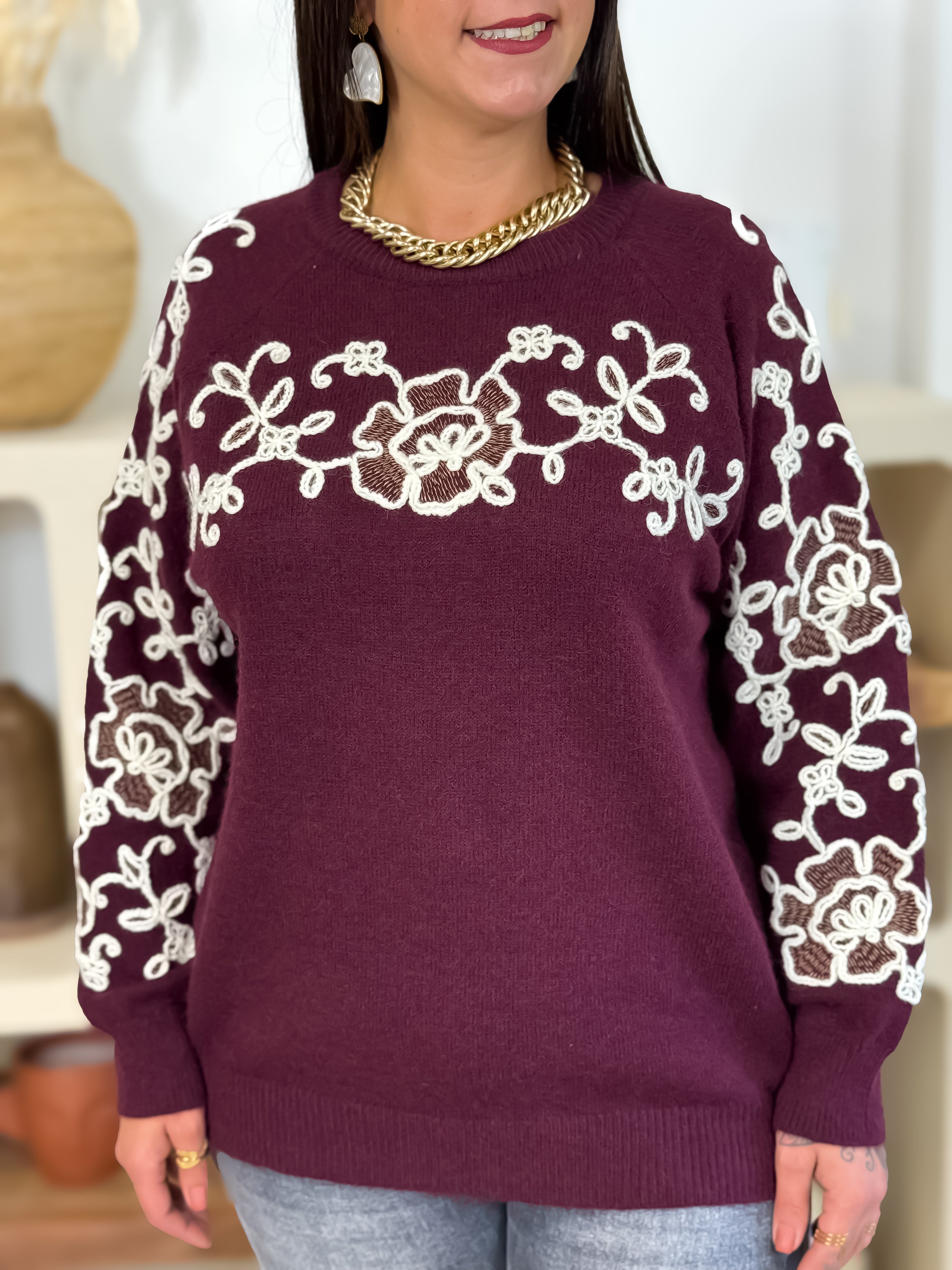 Pull - Maya - Bordeaux
