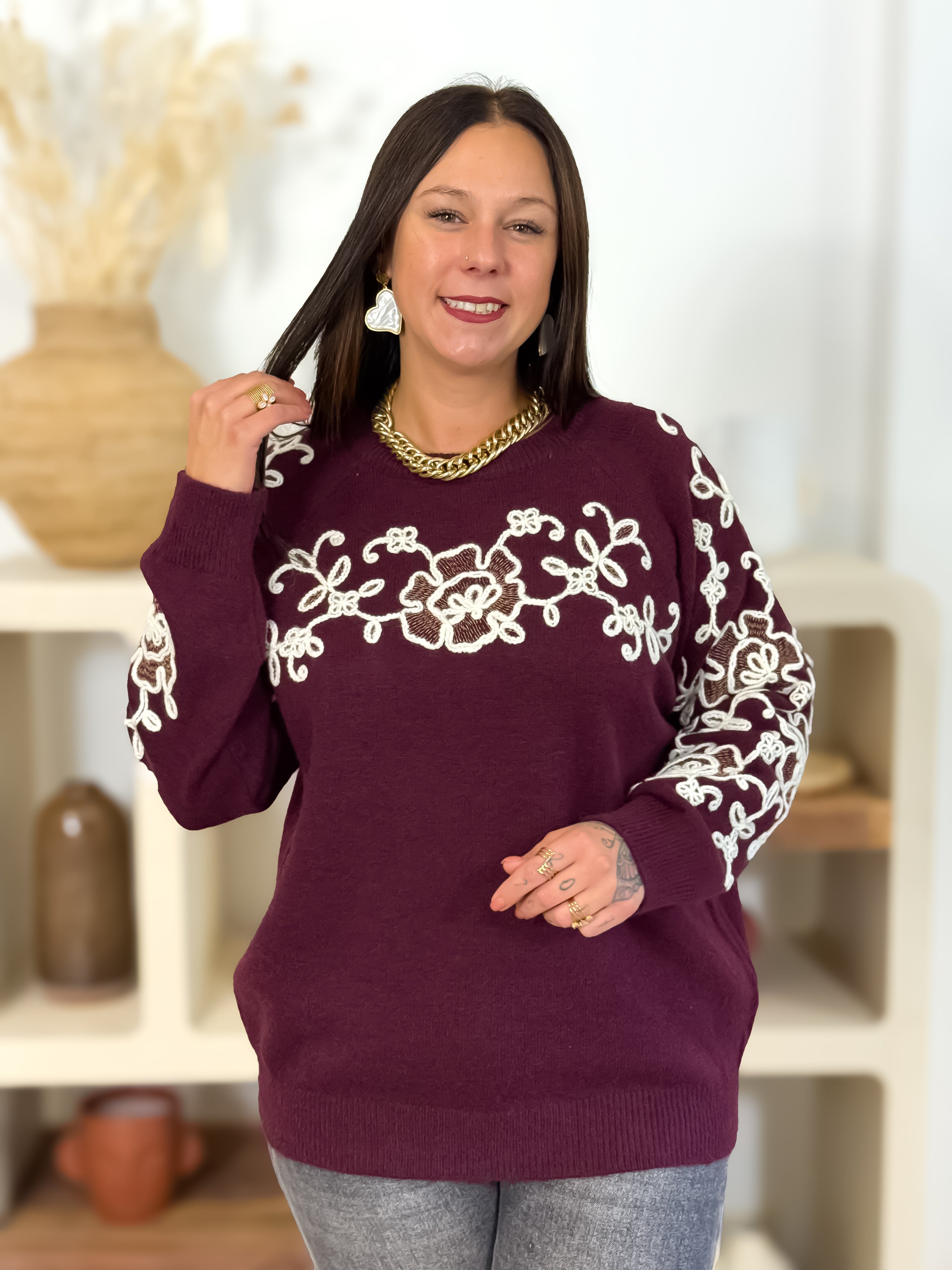 Pull - Maya - Bordeaux