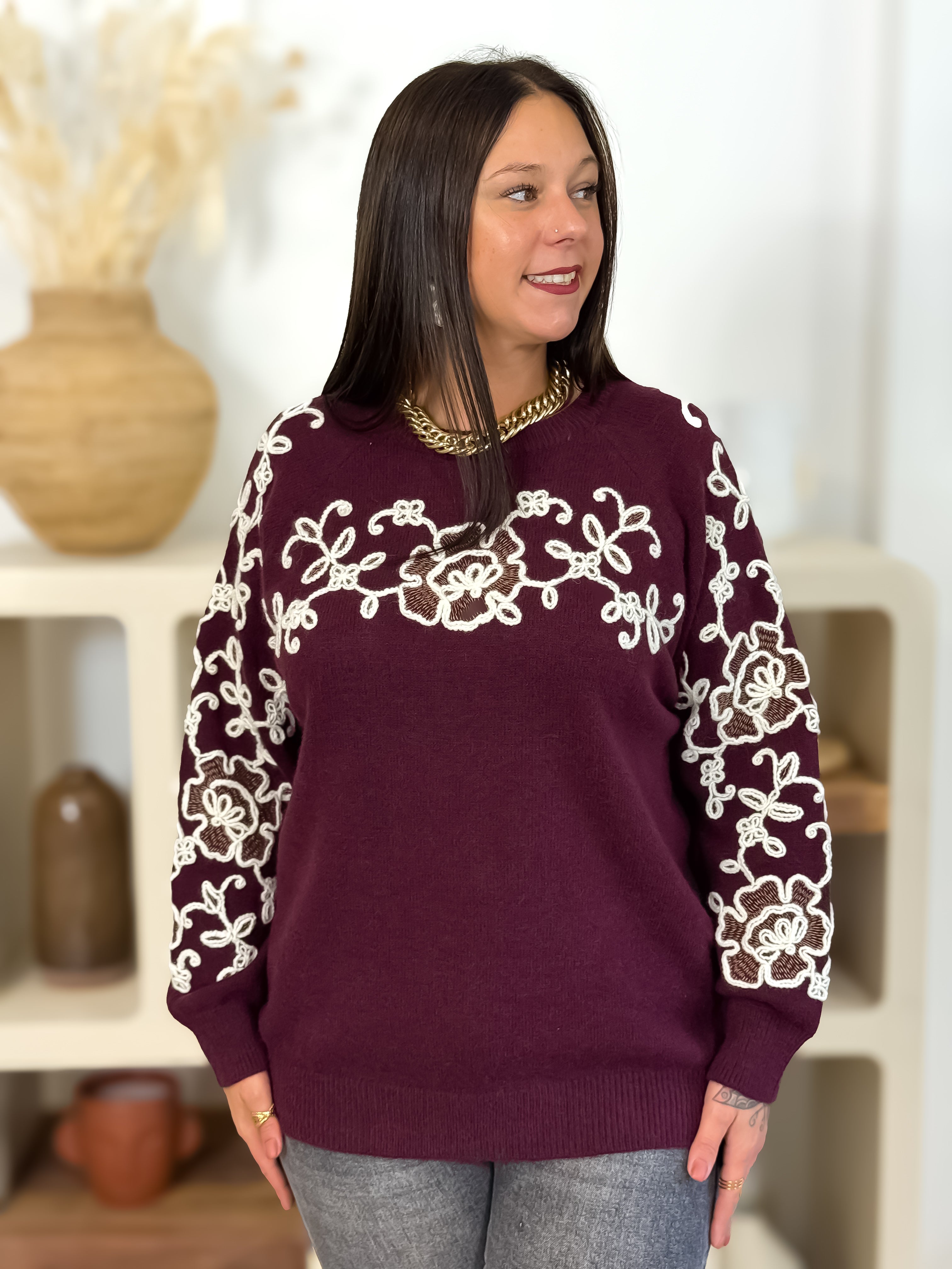 Pull - Maya - Bordeaux