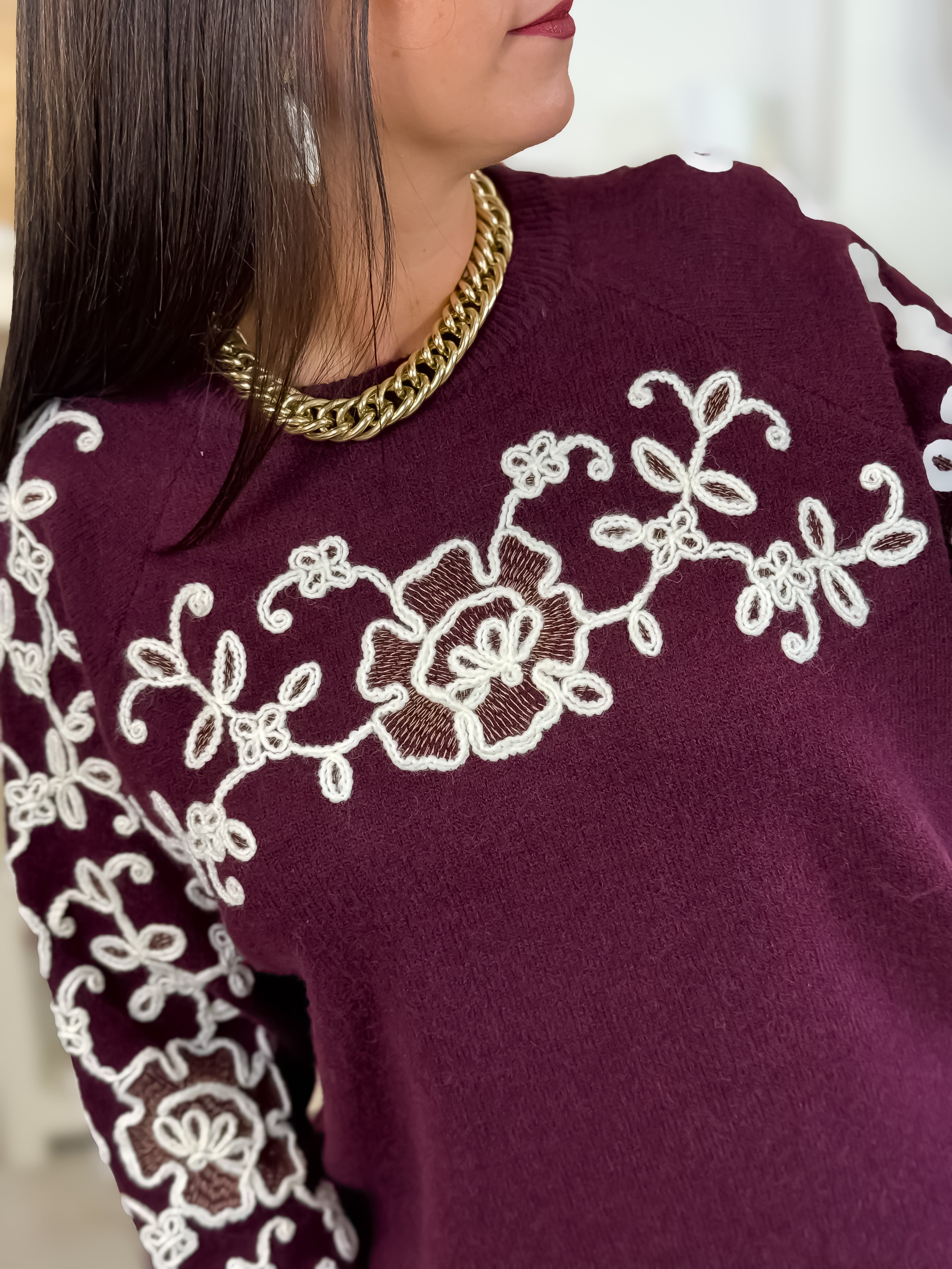 Pull - Maya - Bordeaux