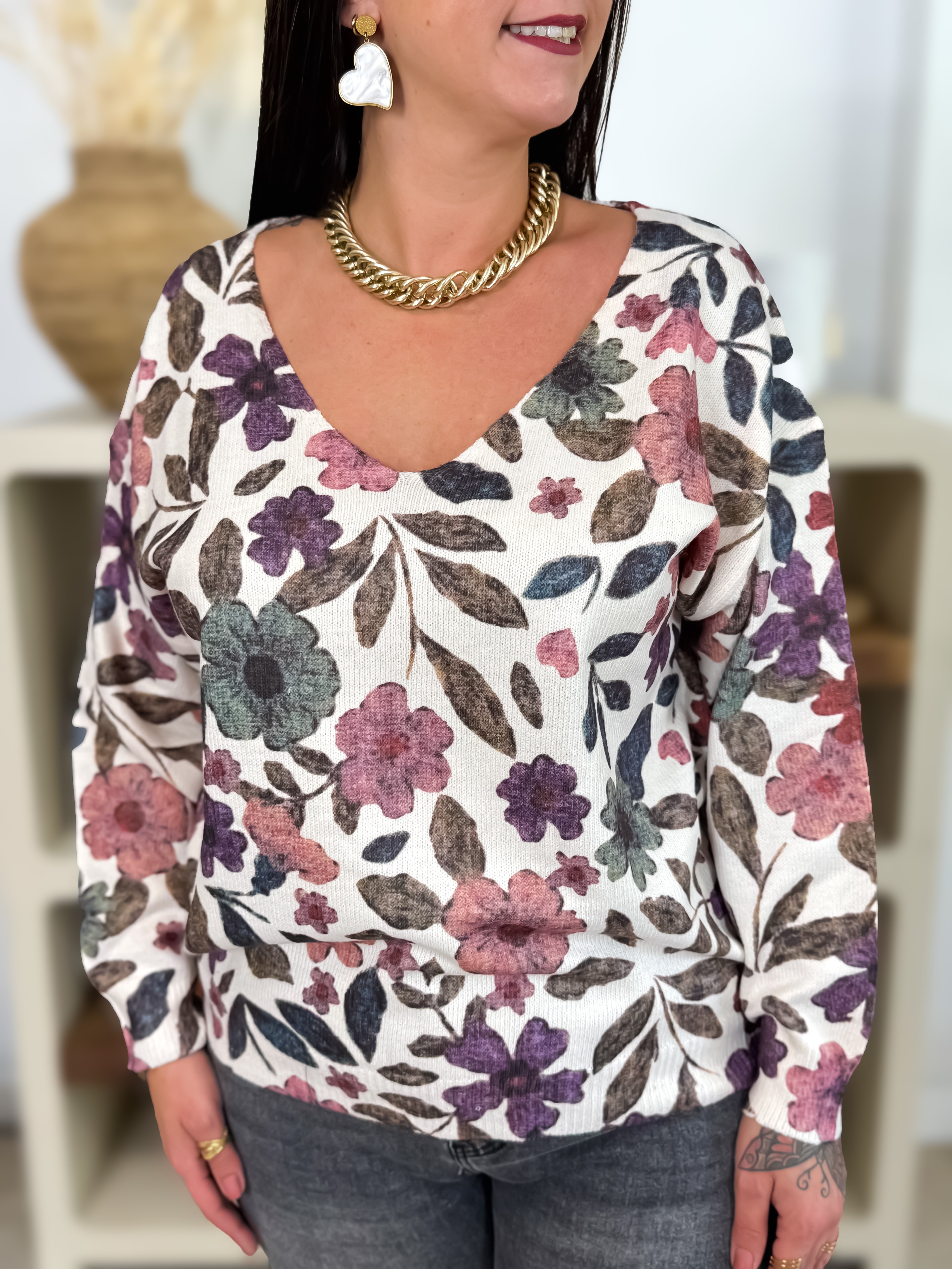 Pull - Selena - Beige & Rose