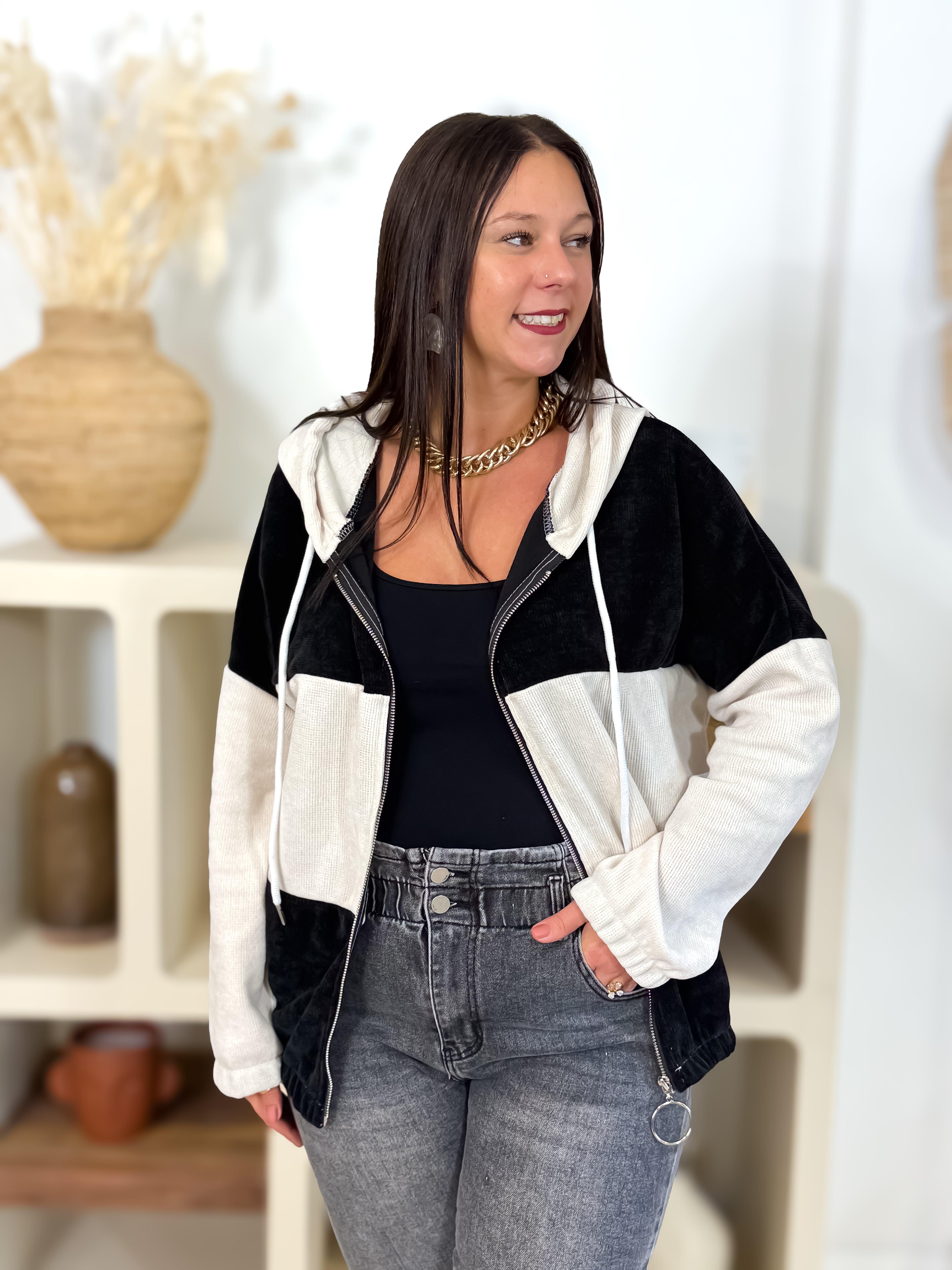 Gilet - Jeroma - Beige & Noir