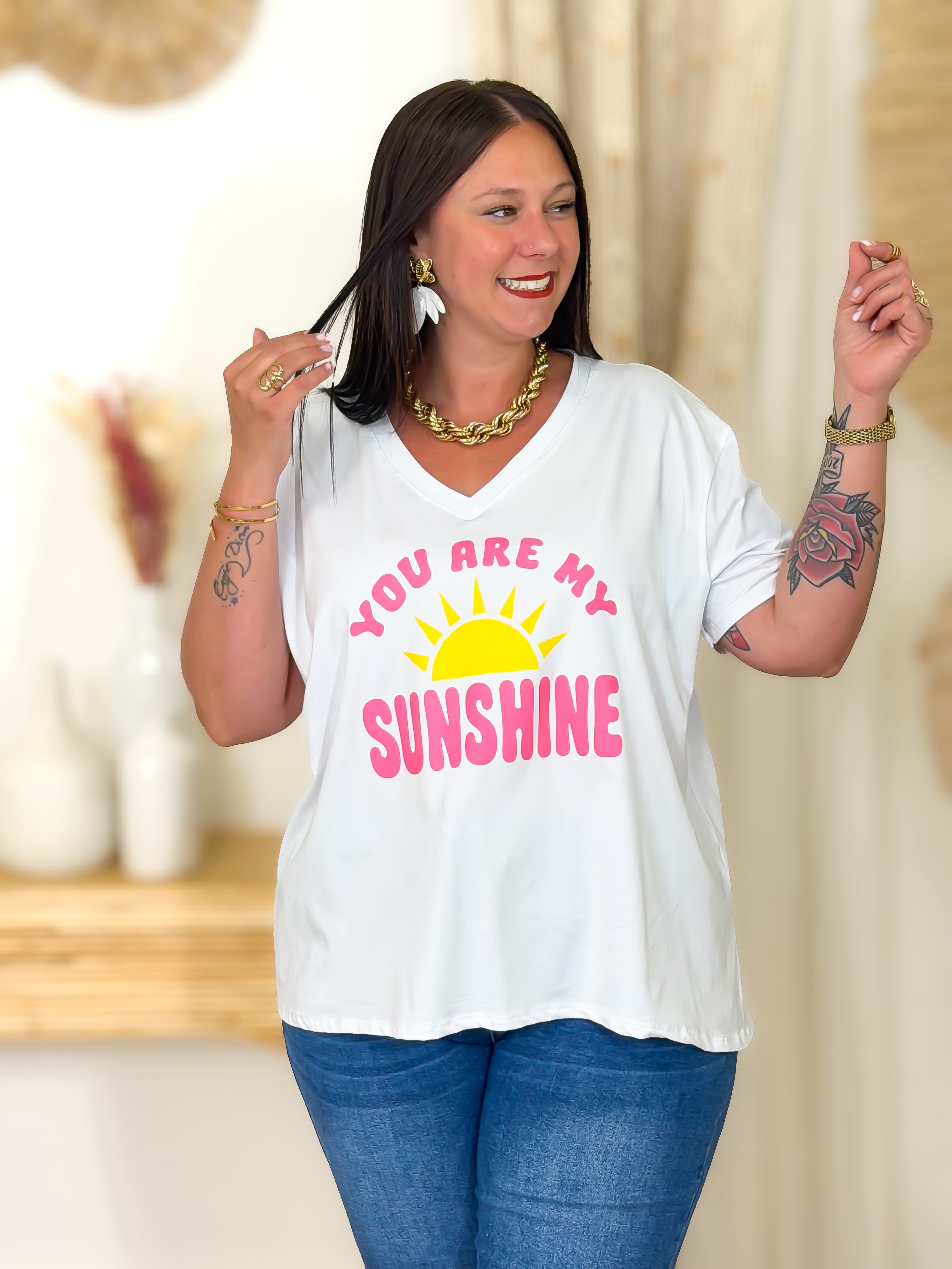 T-shirt - Leila - Geel