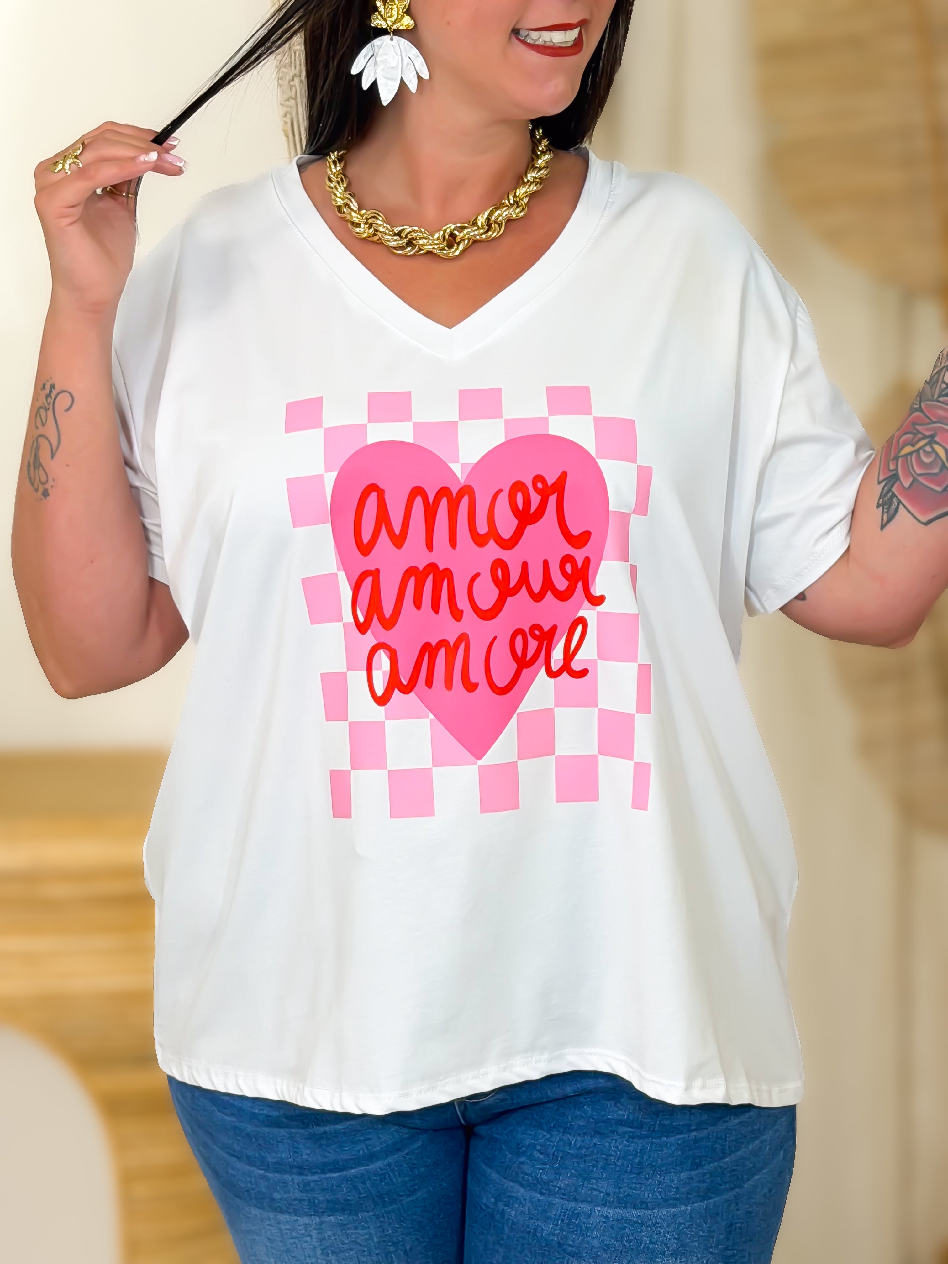 T-shirt - Leila - Geel