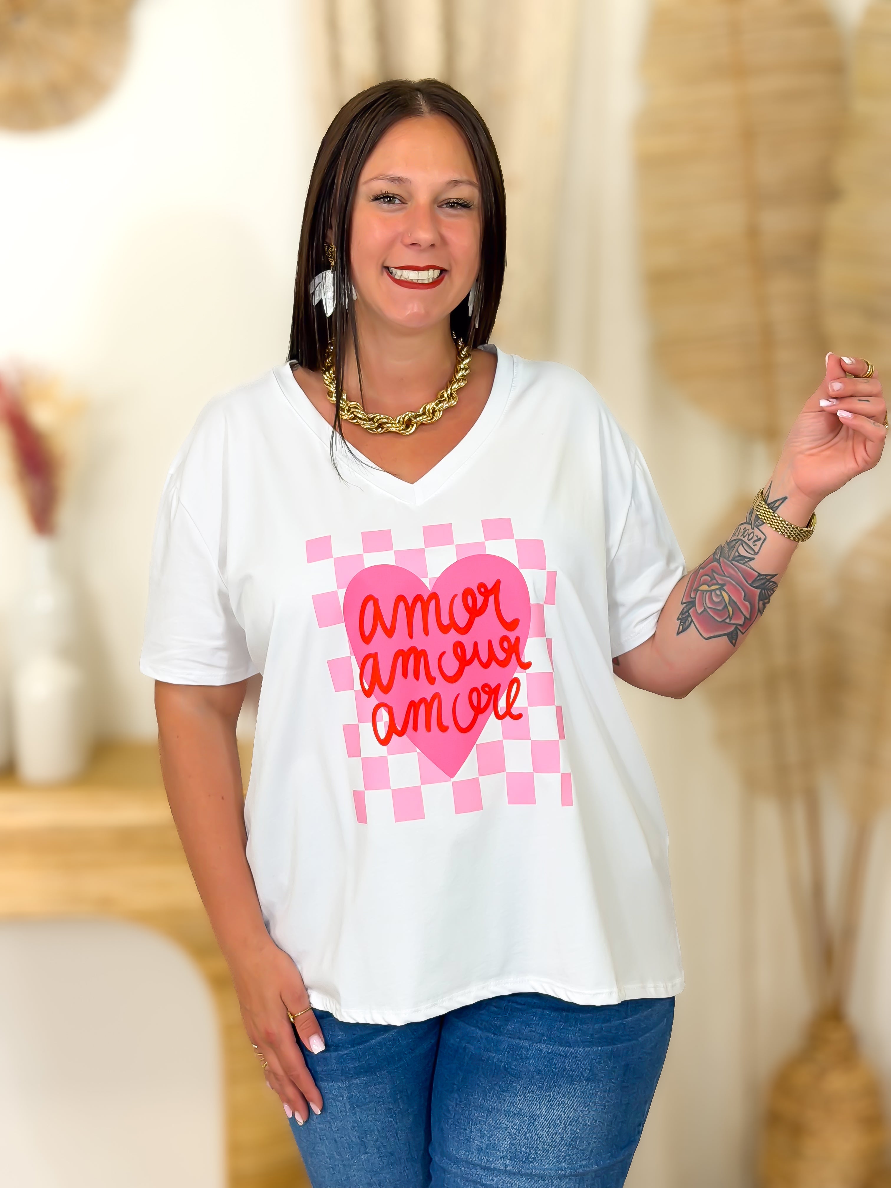 T-shirt - Leila - Geel