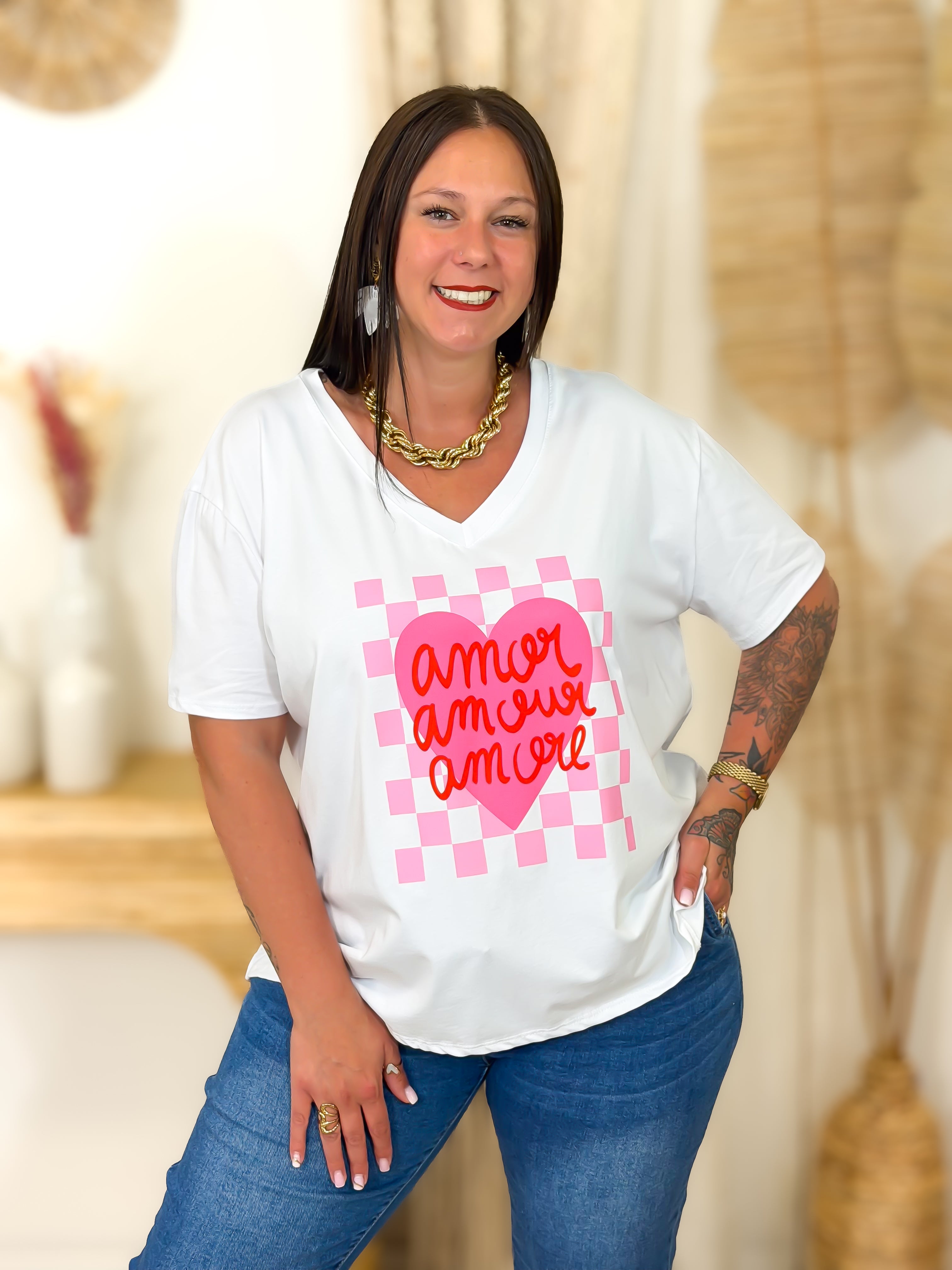 T-shirt - Amor Amour - Blanc