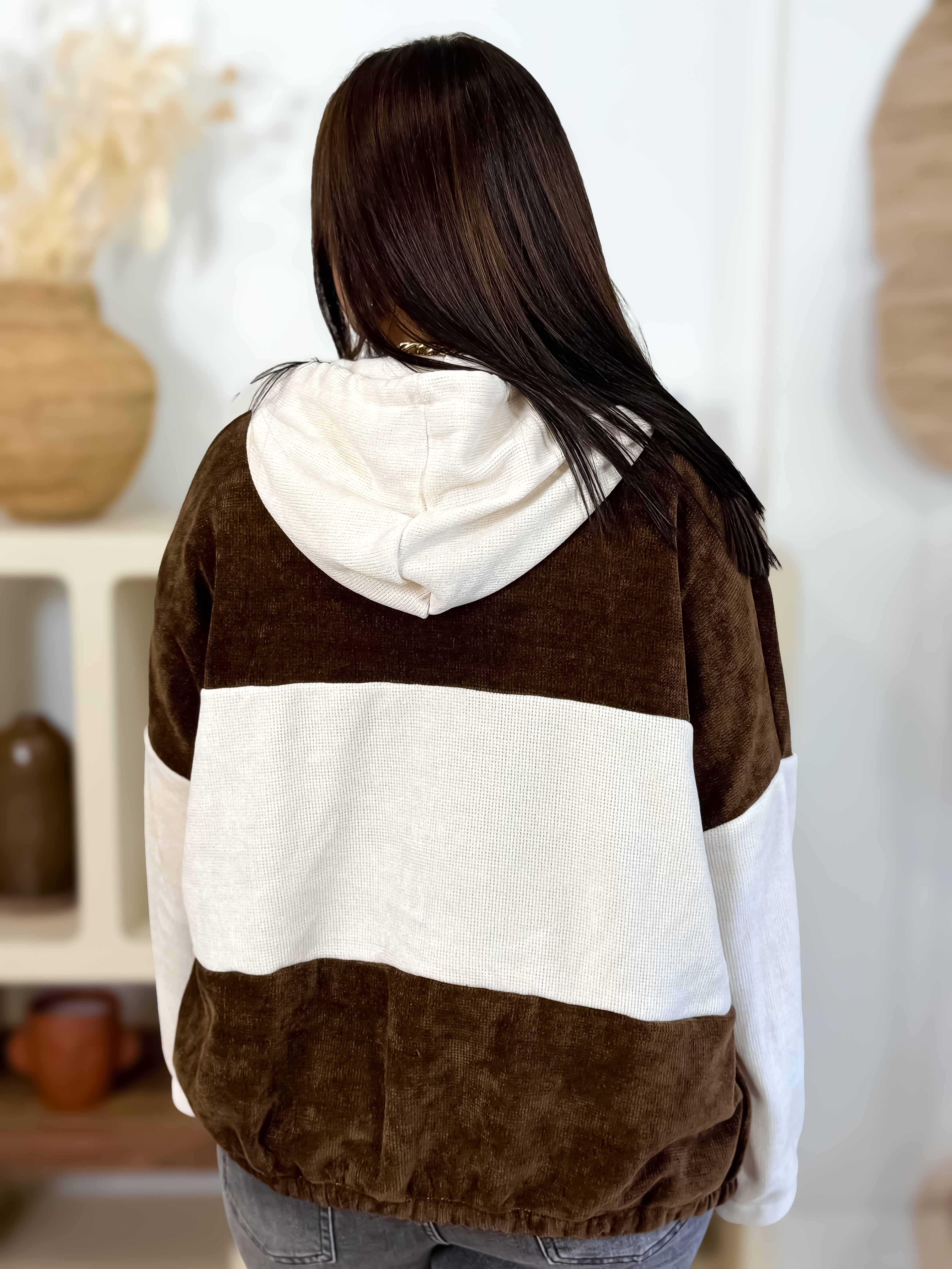 Gilet - Jeroma - Beige & Chocolat