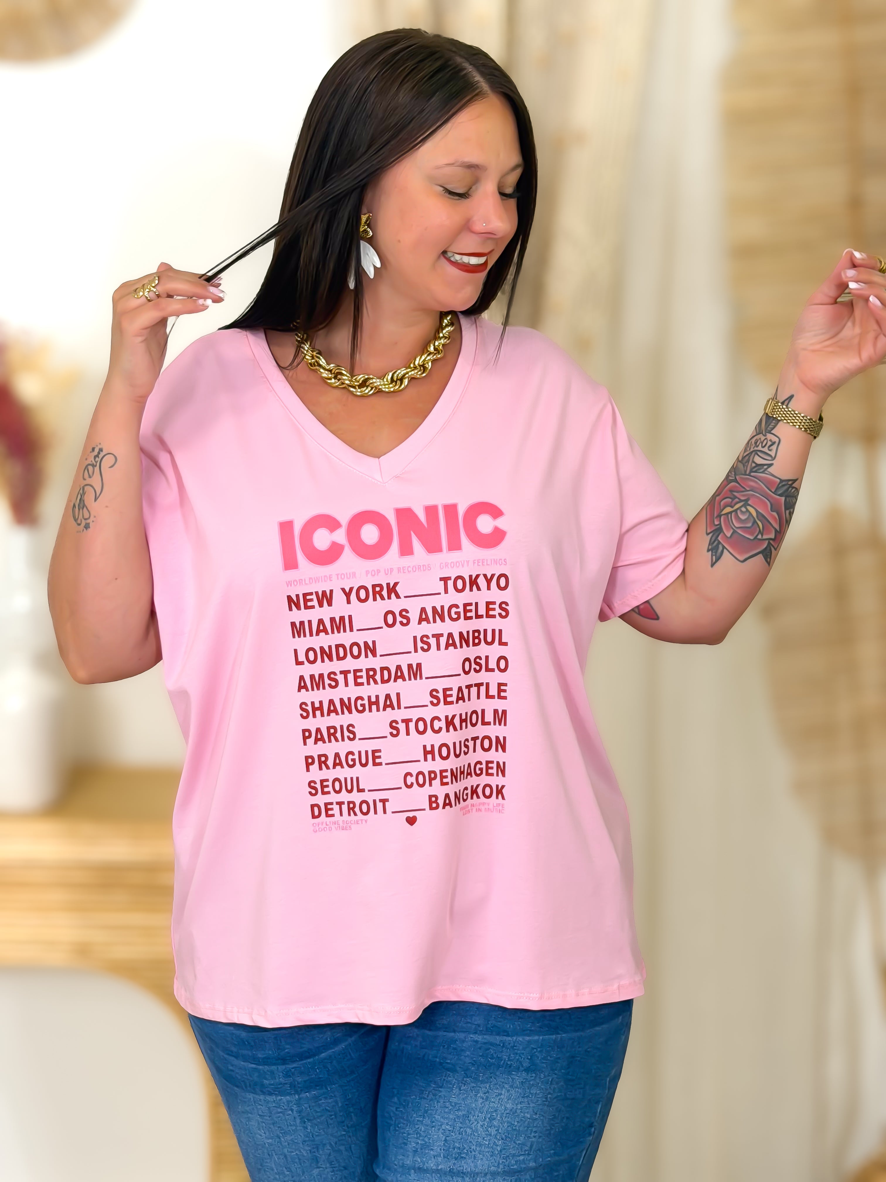 T-shirt - Leila - Geel