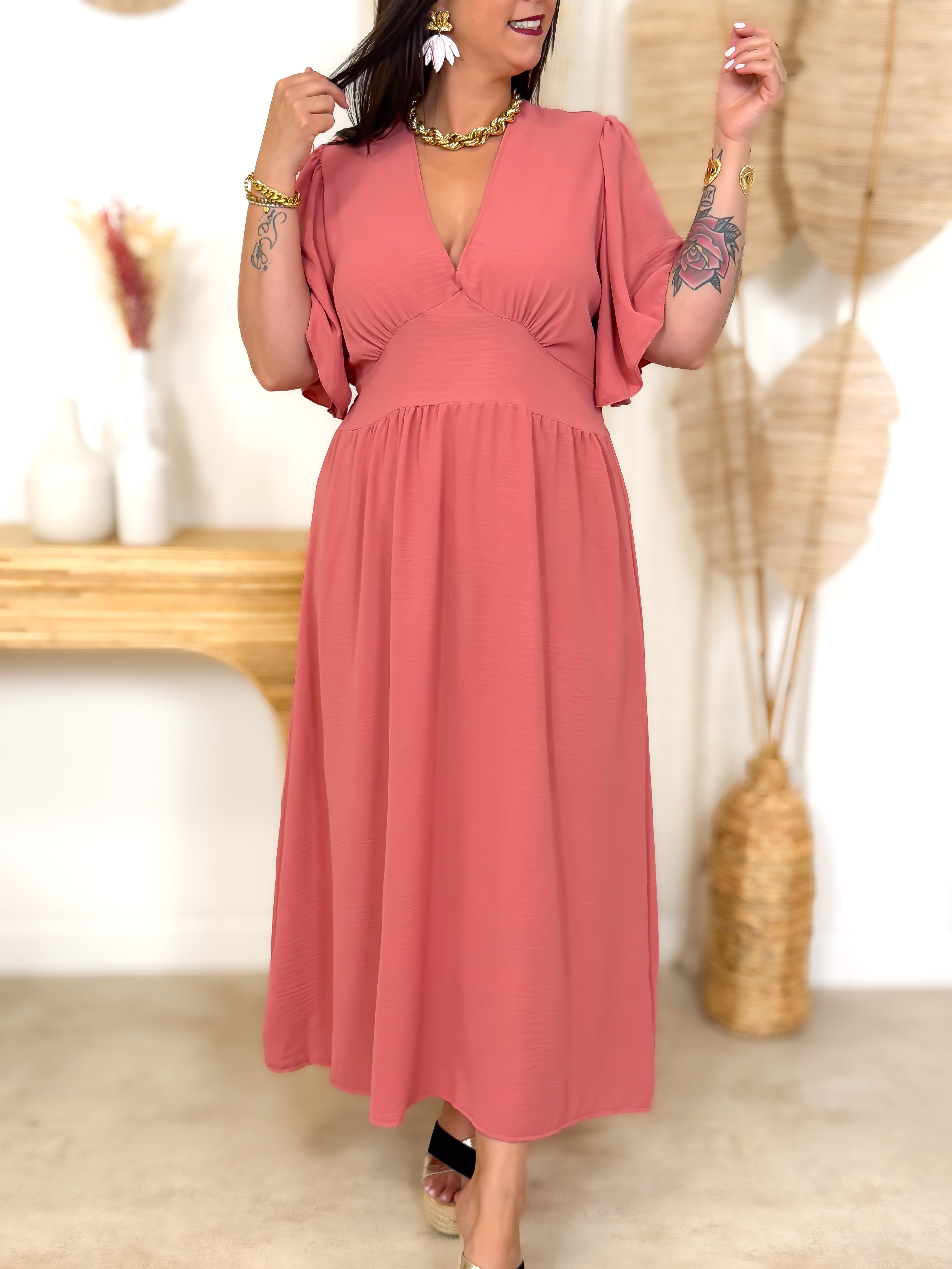 Robe Longue - Lola - Terracotta