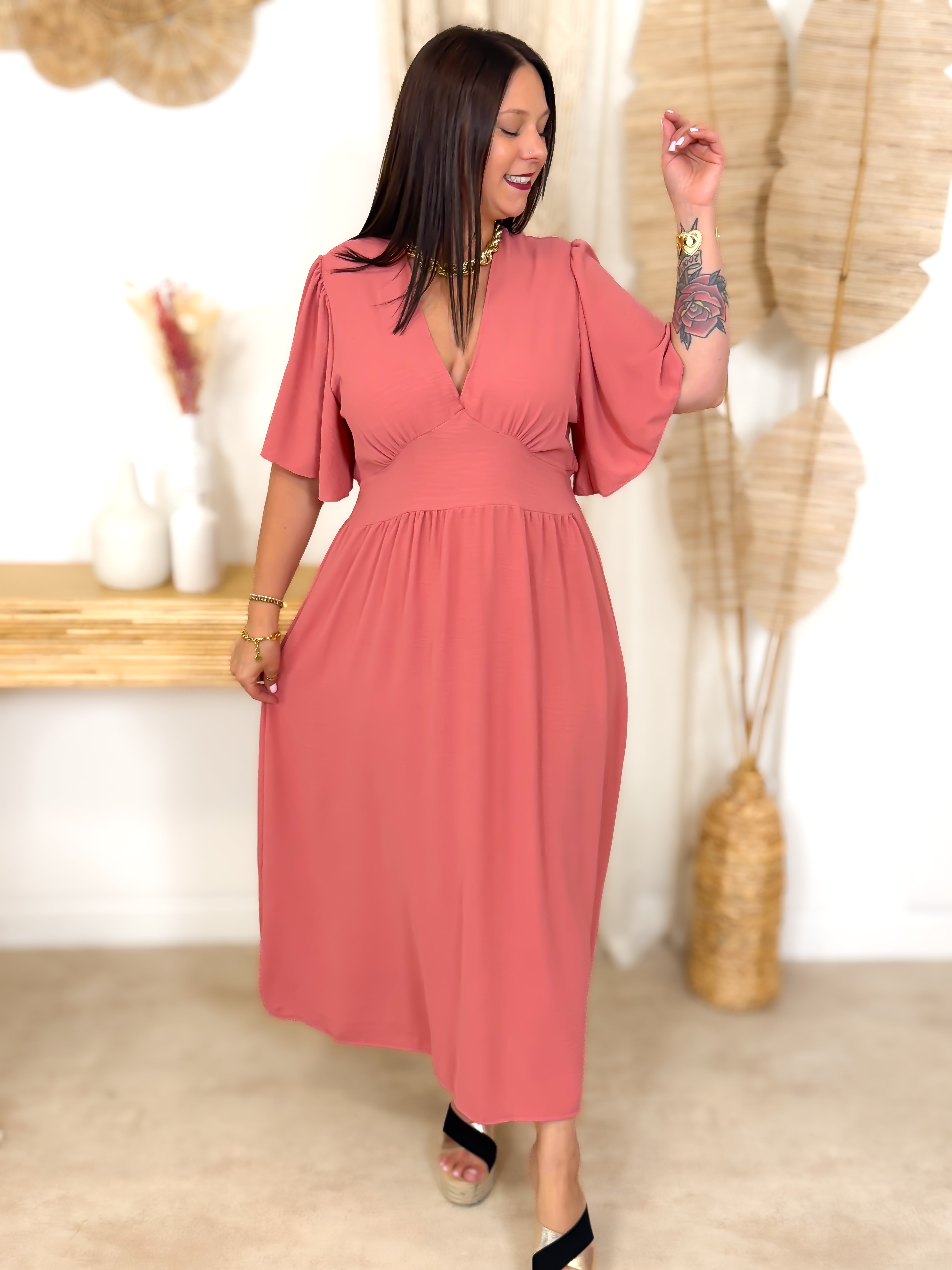Robe Longue - Lola - Terracotta