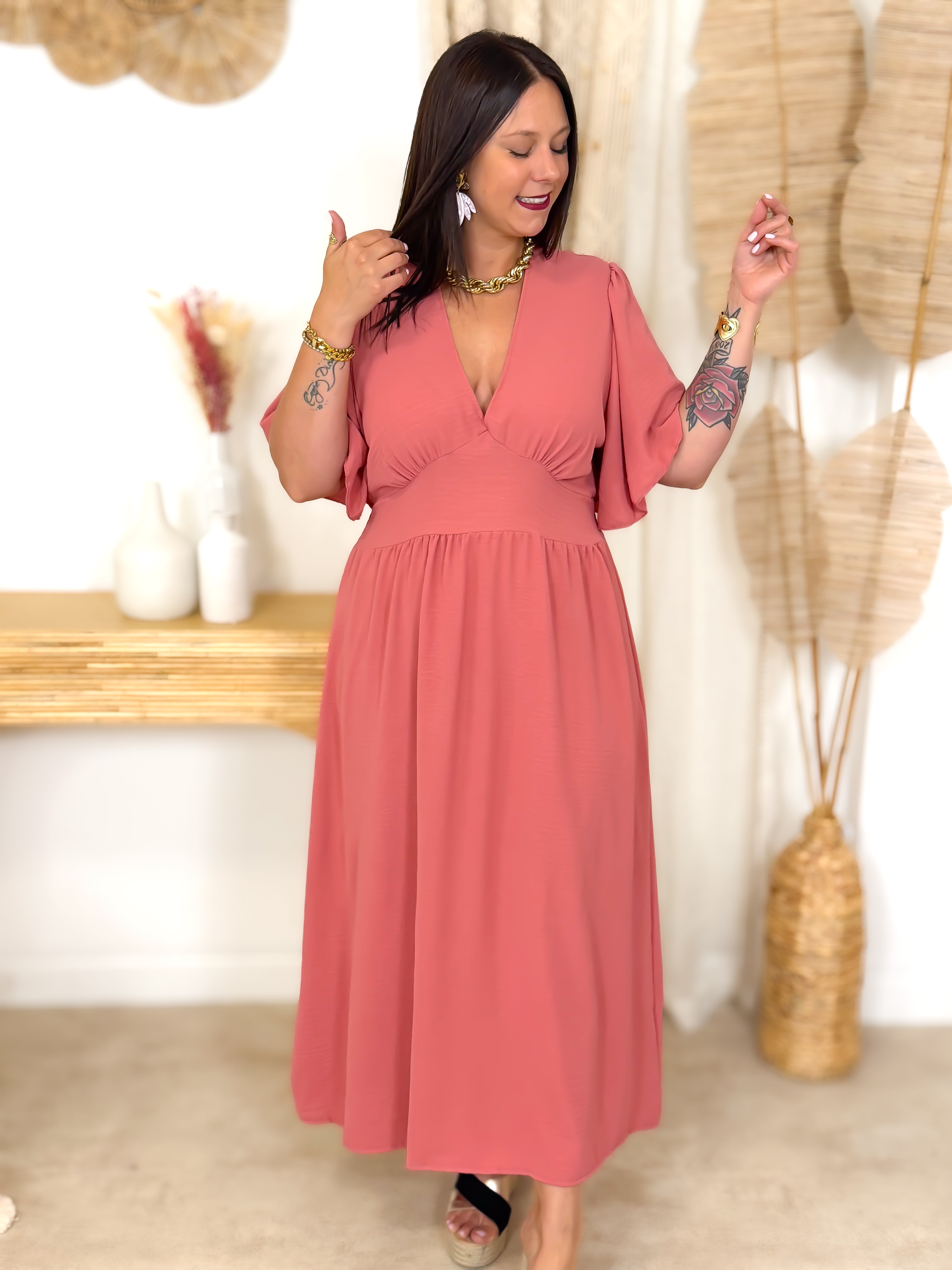 Robe Longue - Lola - Terracotta