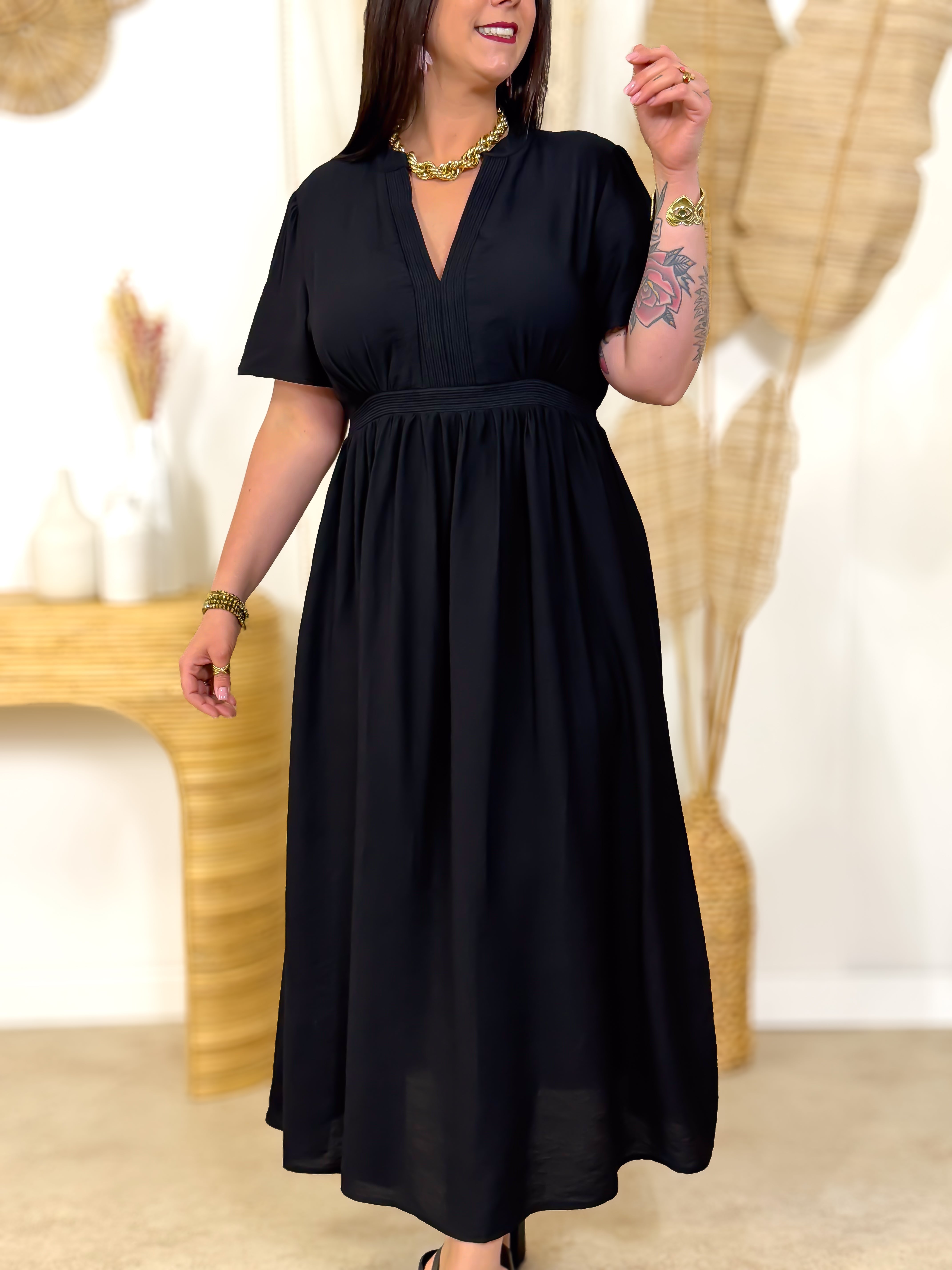 Robe Longue - Caliopa - Noir