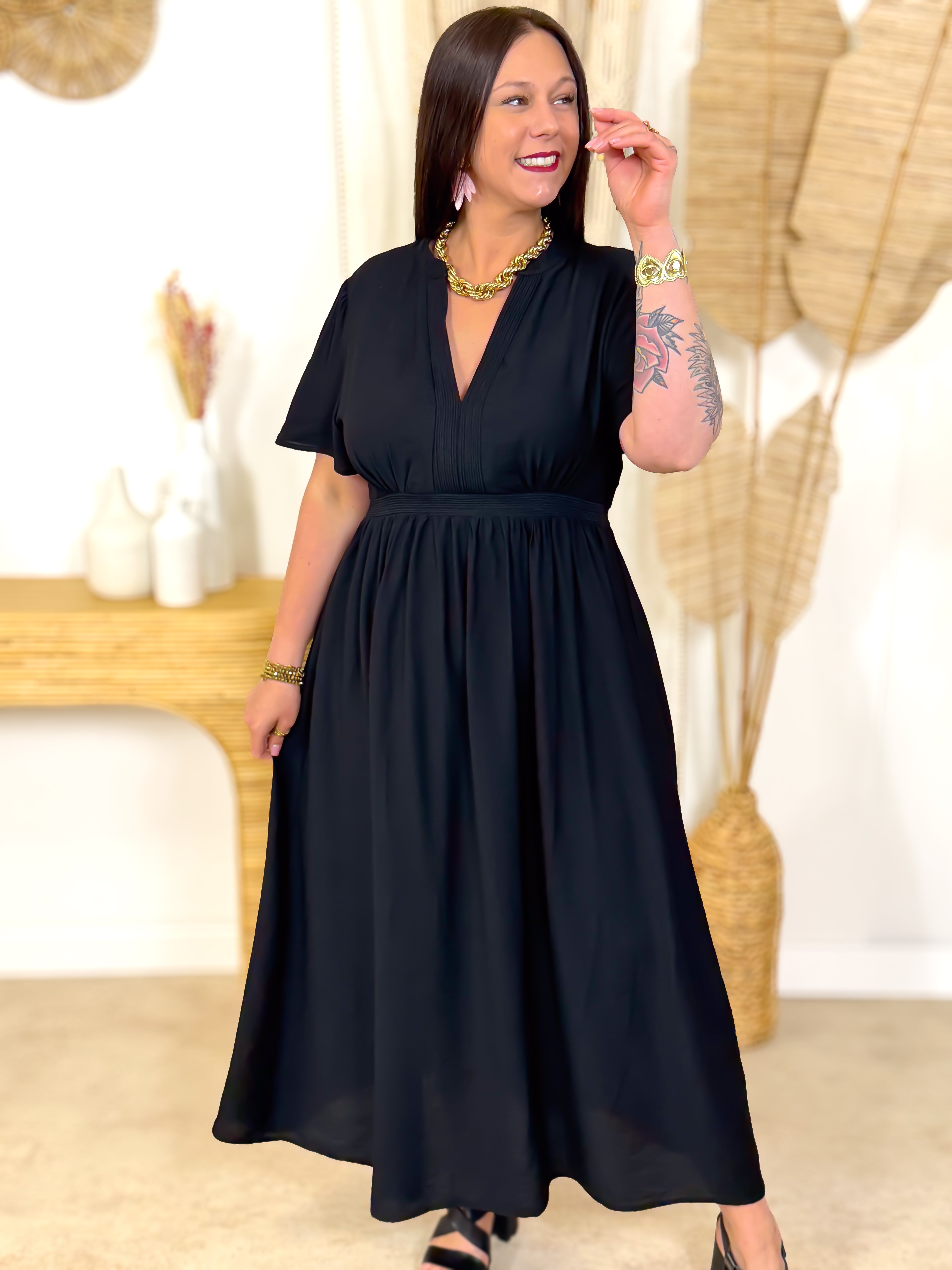 Robe Longue - Caliopa - Noir