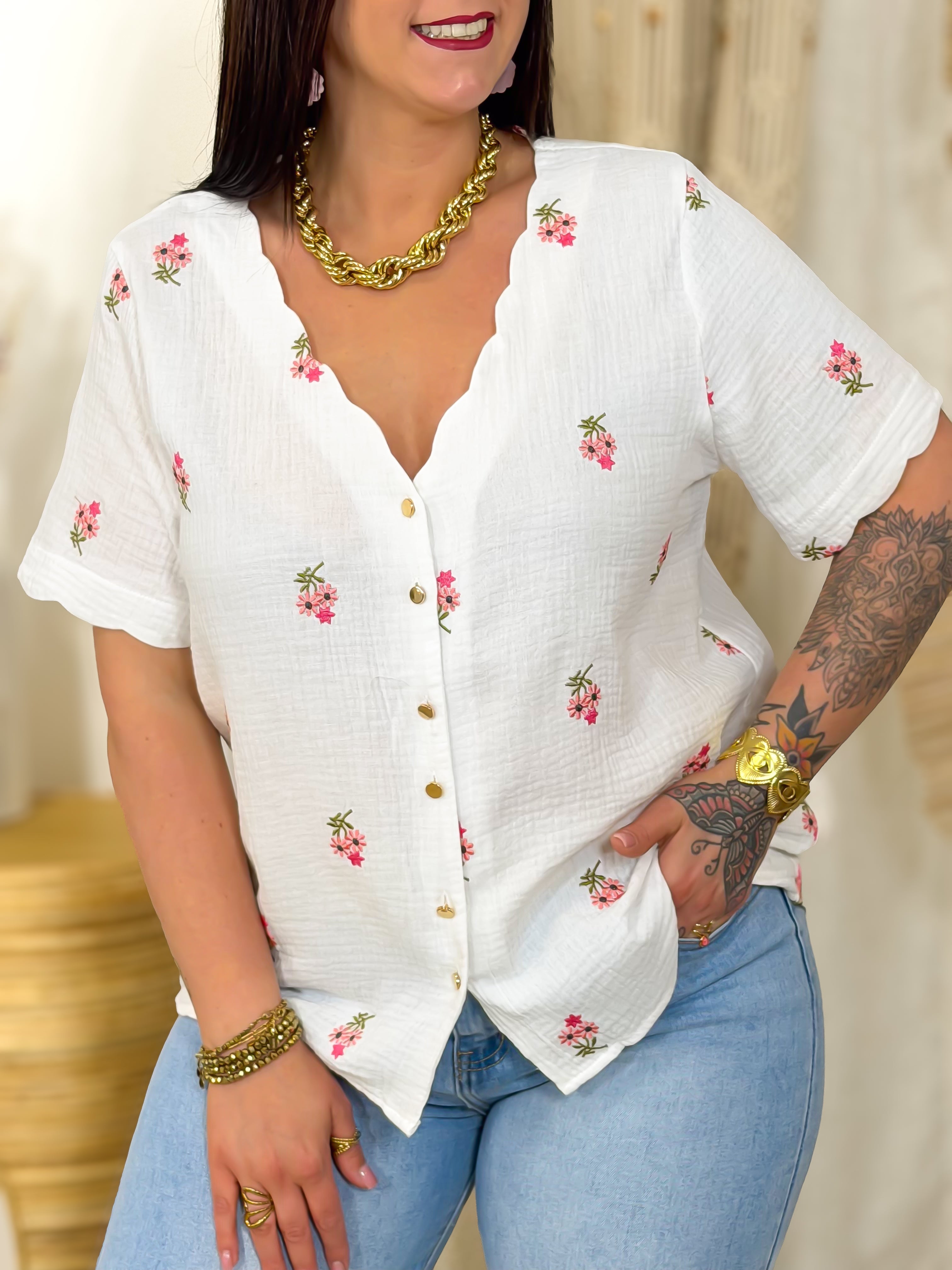 Blouse - Nicoletta - Blanc