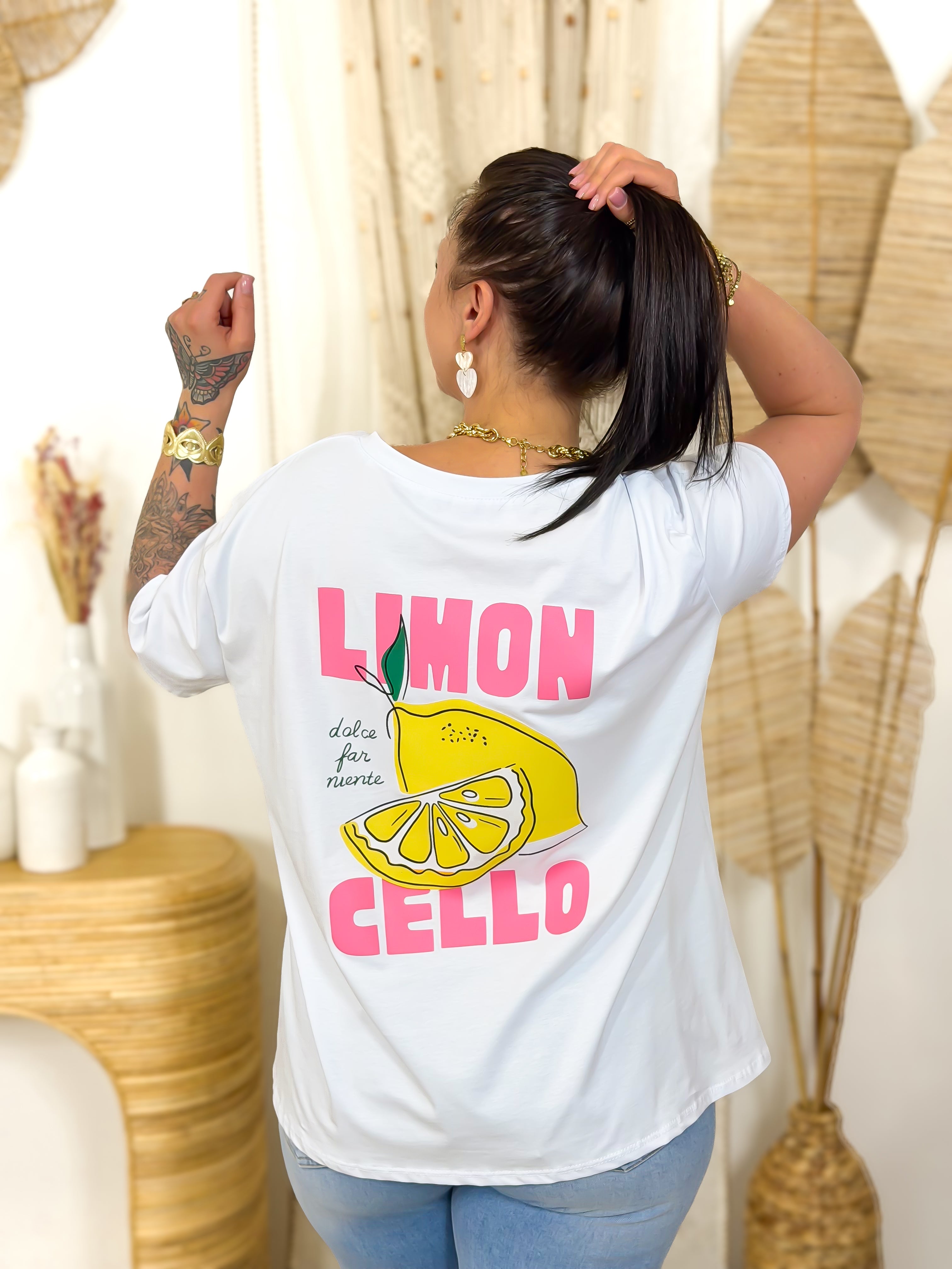T-shirt - Leila - Geel