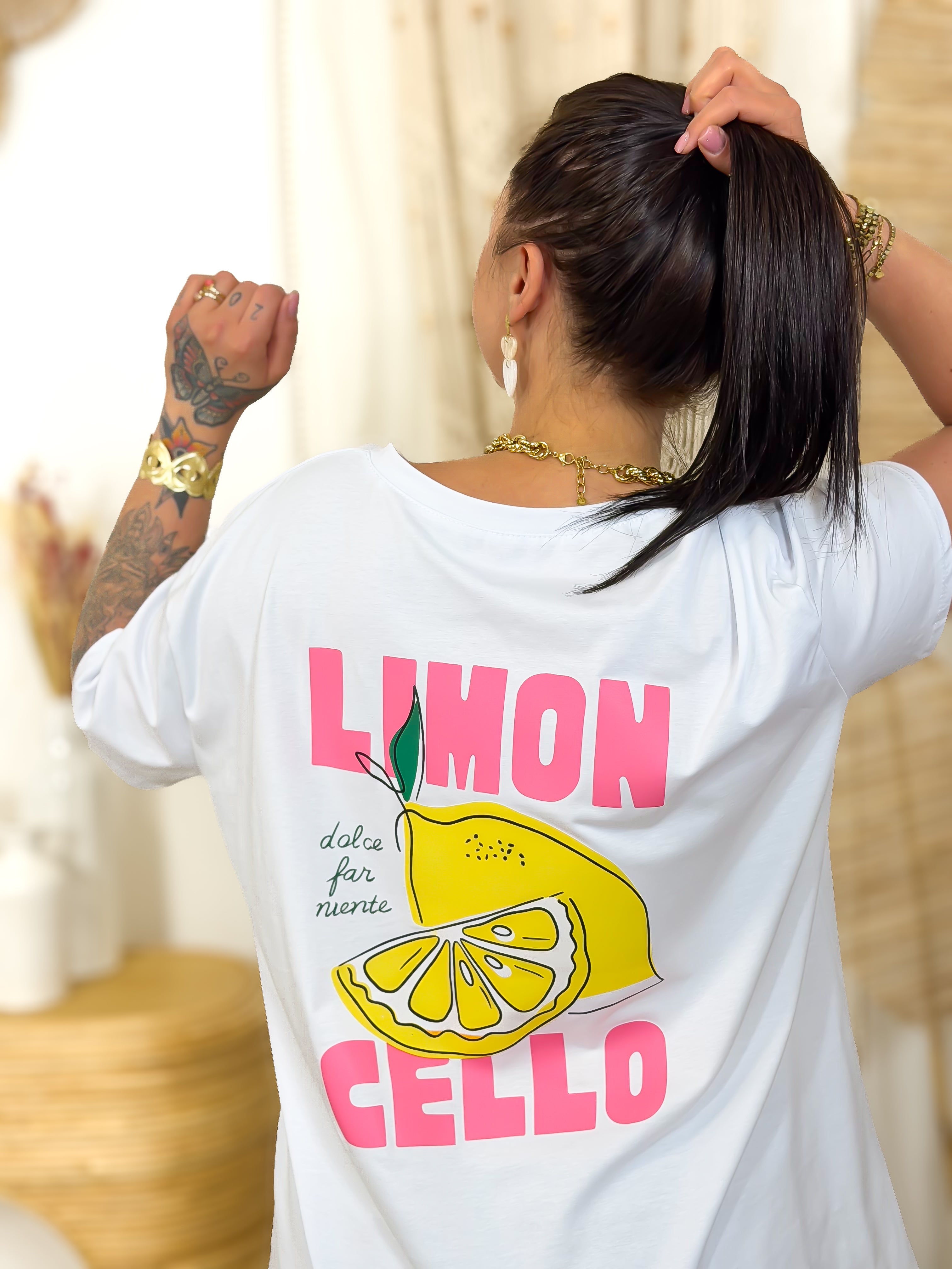 T-shirt - Leila - Geel