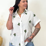 Chemise - Cactus - Blanc