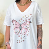 T-shirt - Papillon - Rose