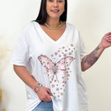 T-shirt - Papillon - Rose