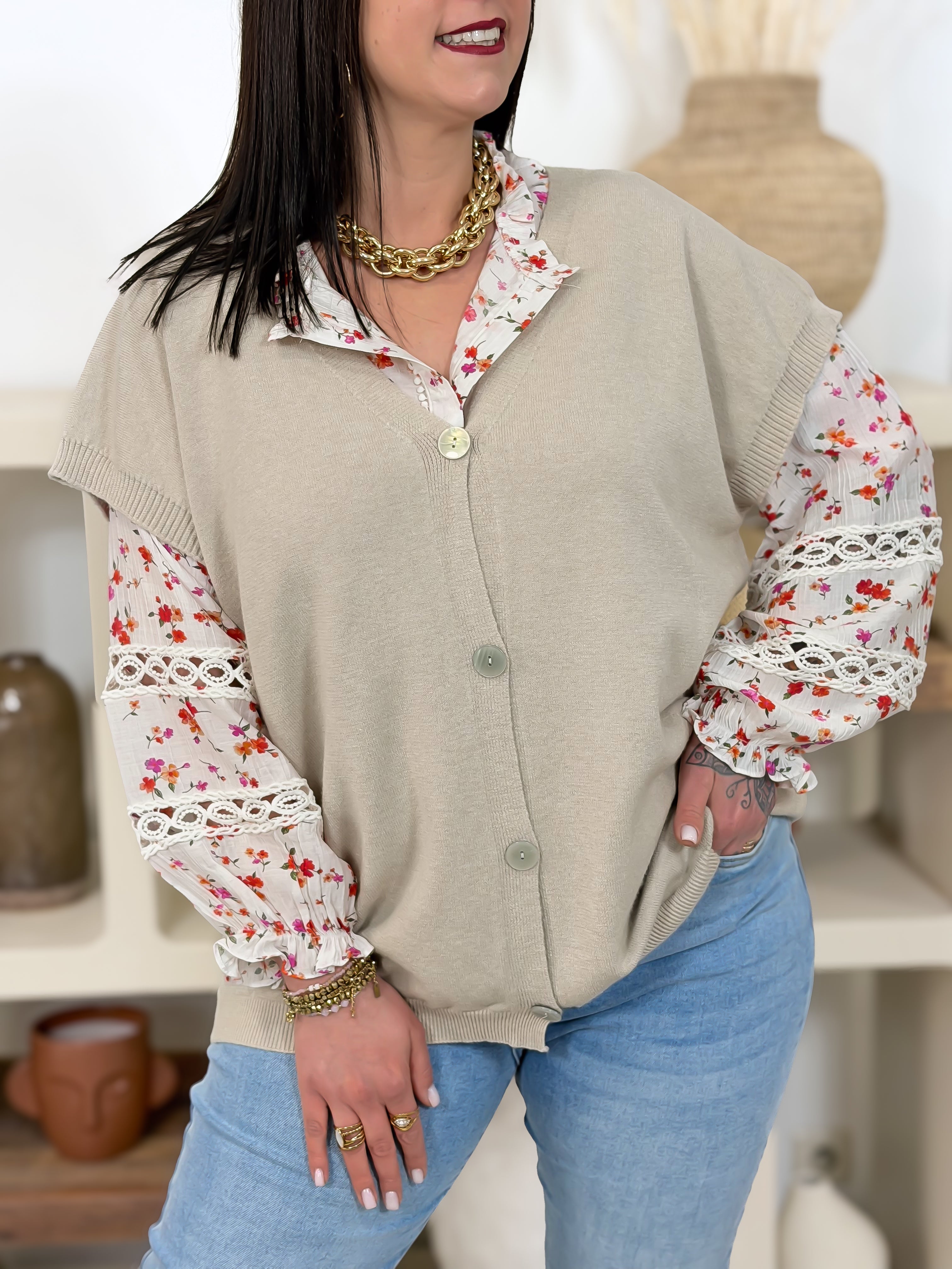 Gilet Sans Manches - Milena - Beige