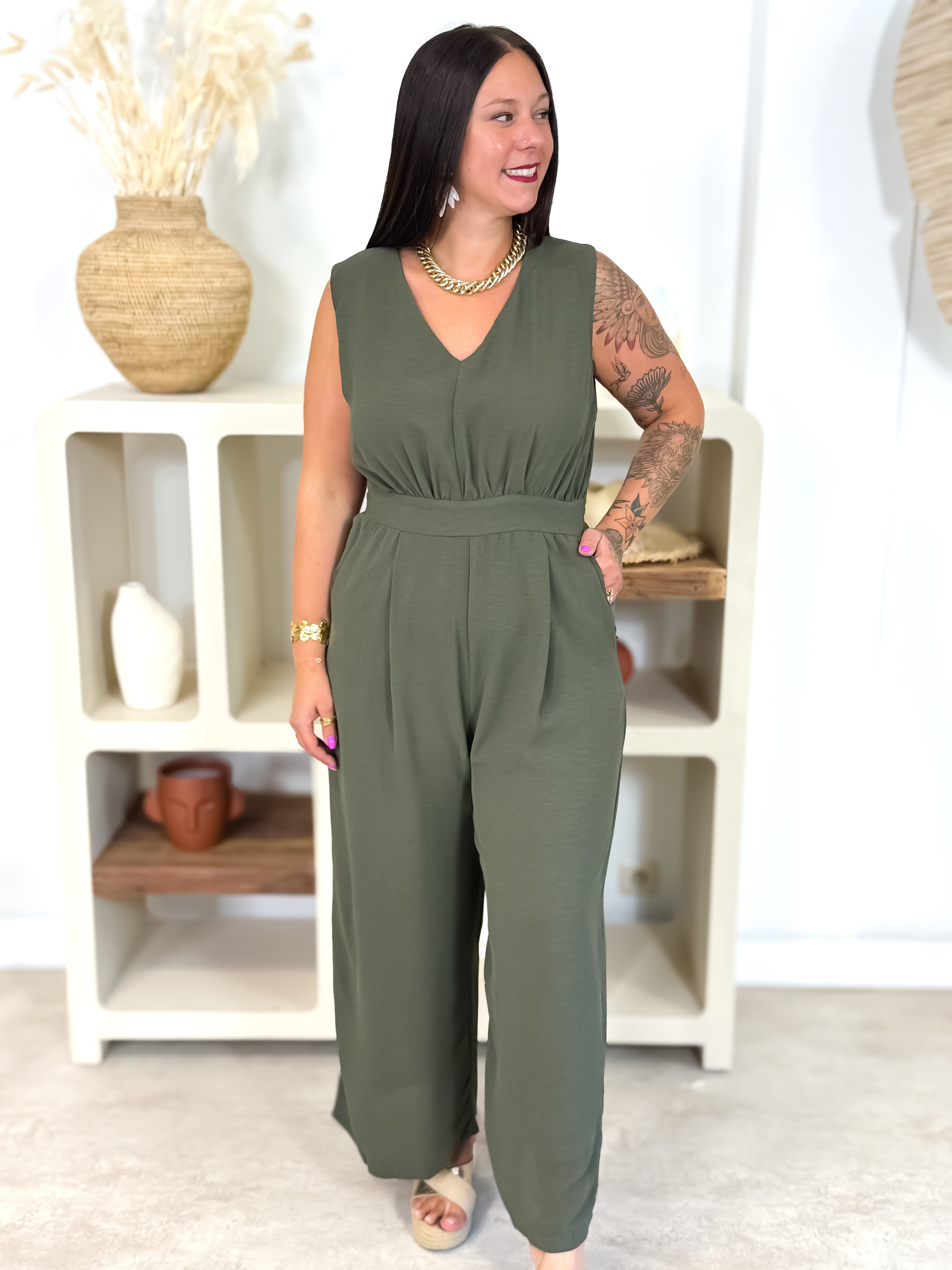 Jumpsuit - Victoria - Zwart &amp; Wit