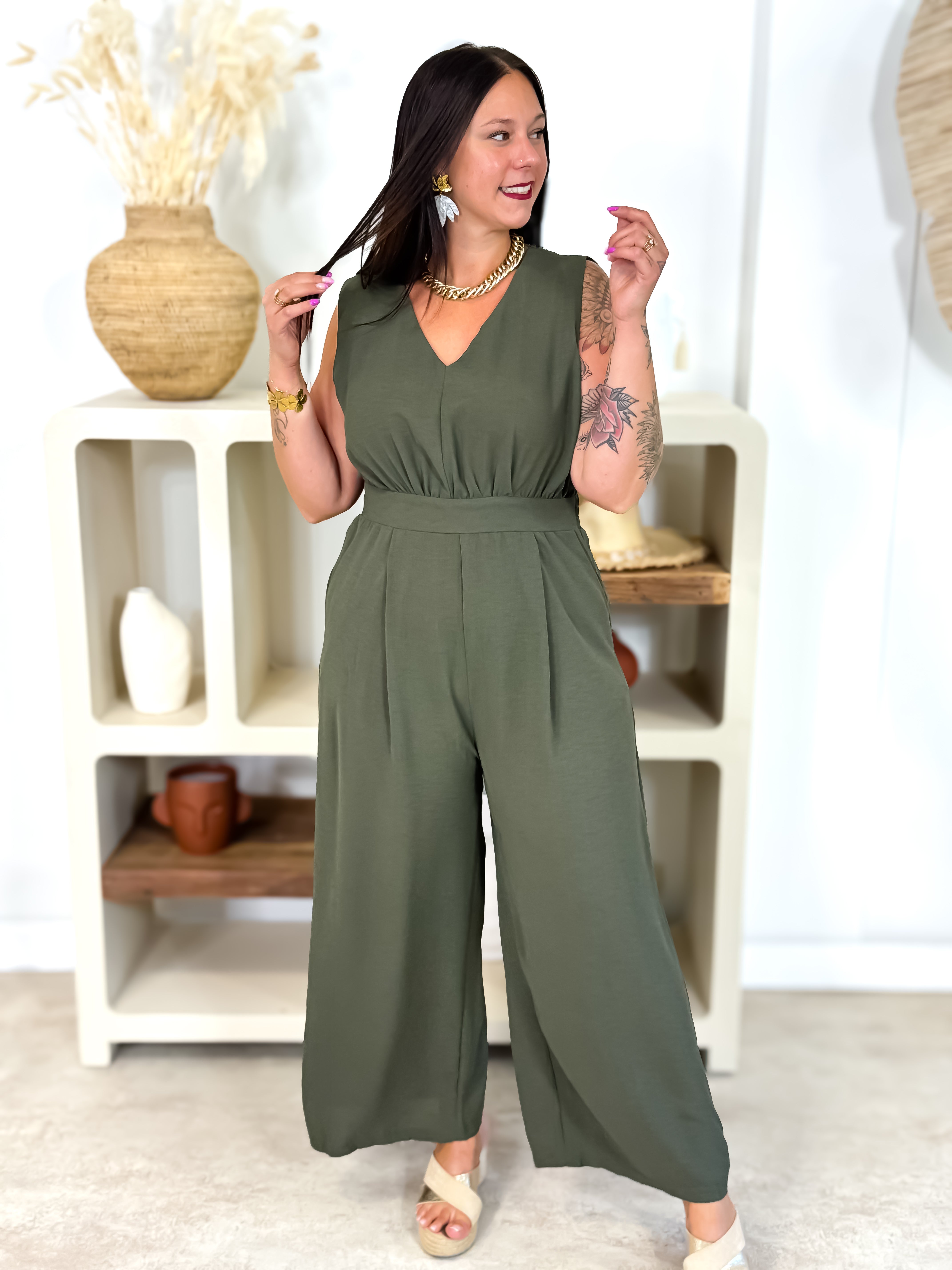 Jumpsuit - Victoria - Zwart &amp; Wit