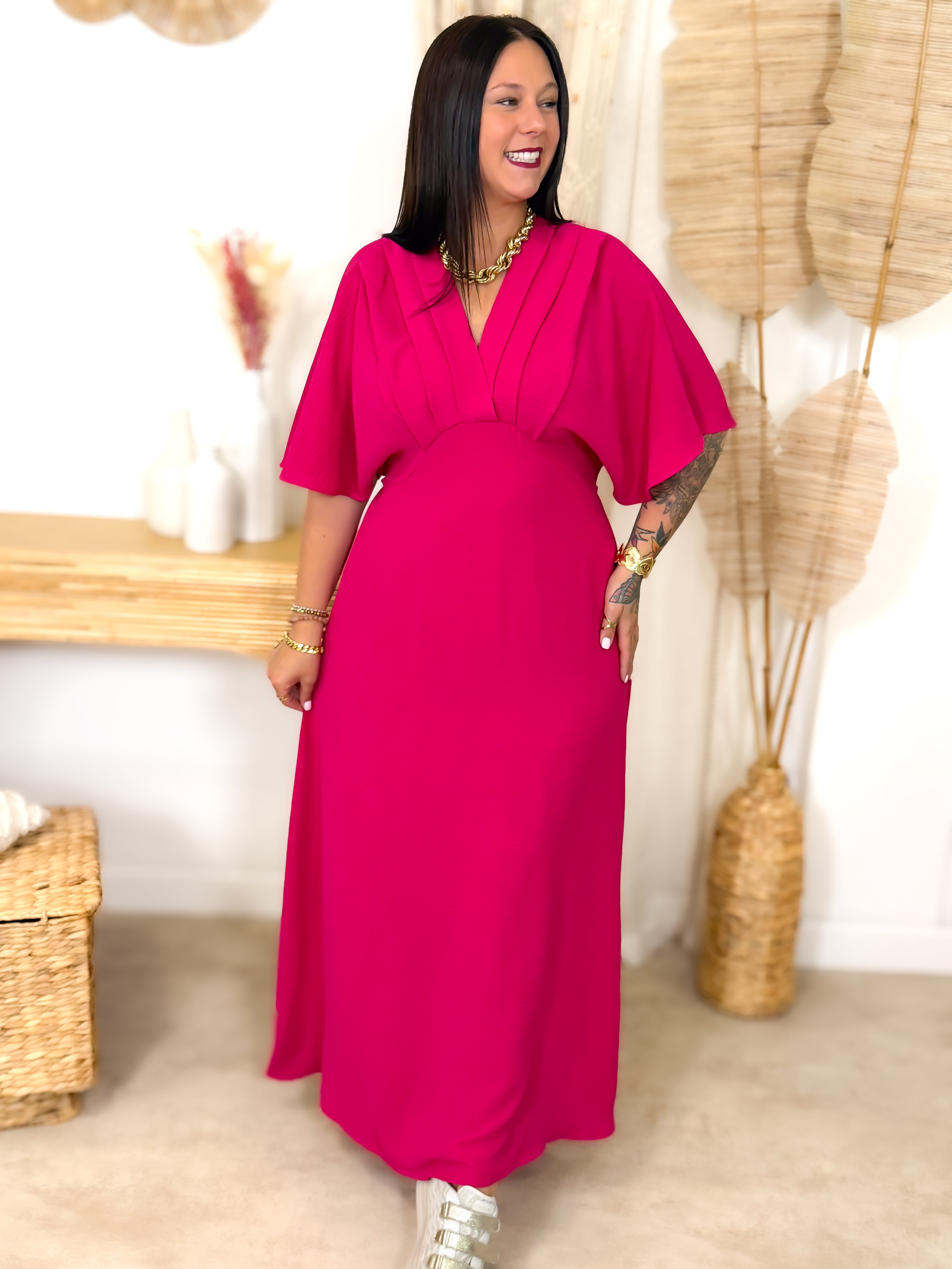Robe Longue - Elsi - Fuchsia