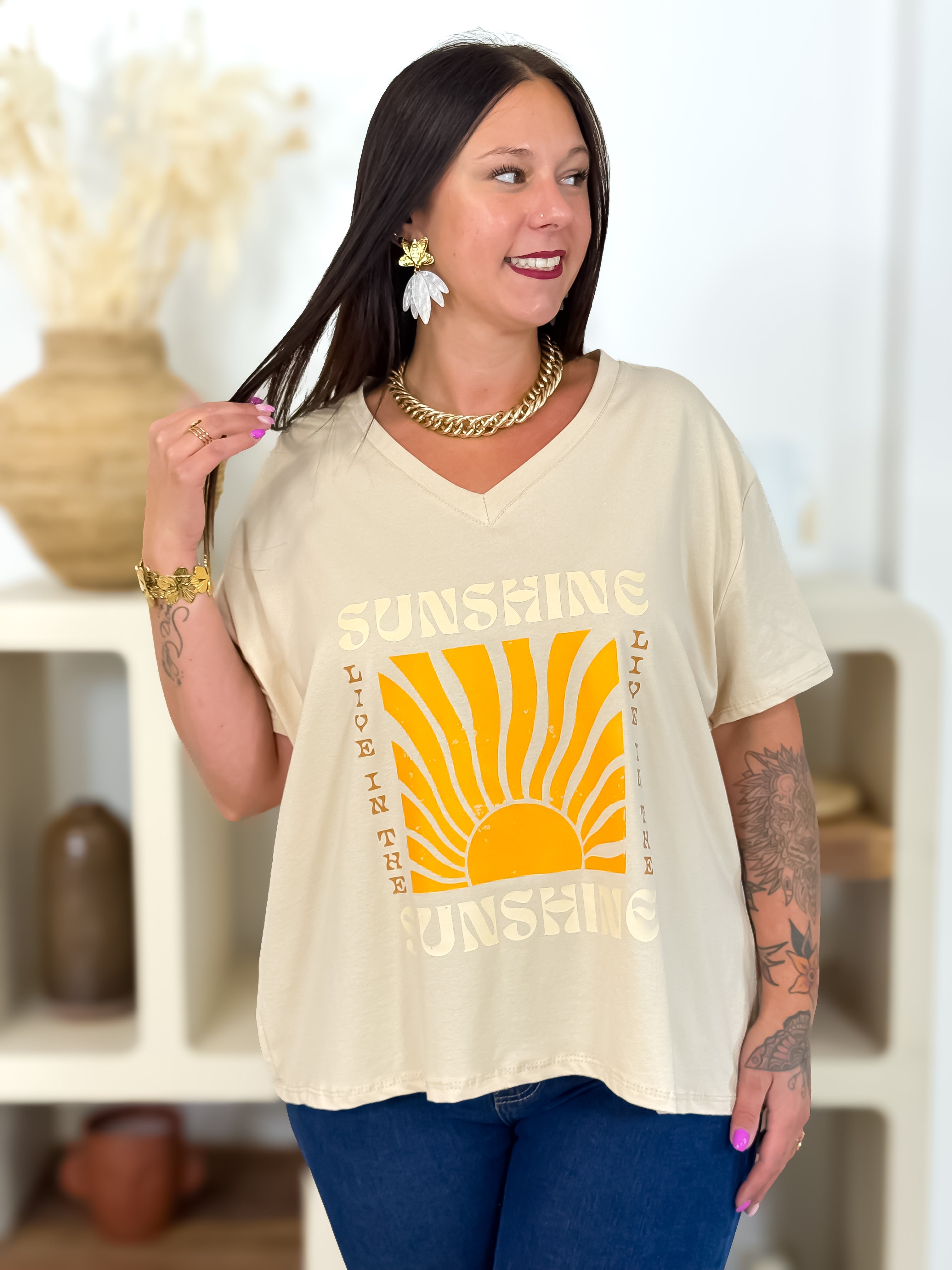 T-shirt - Sunshine - Beige