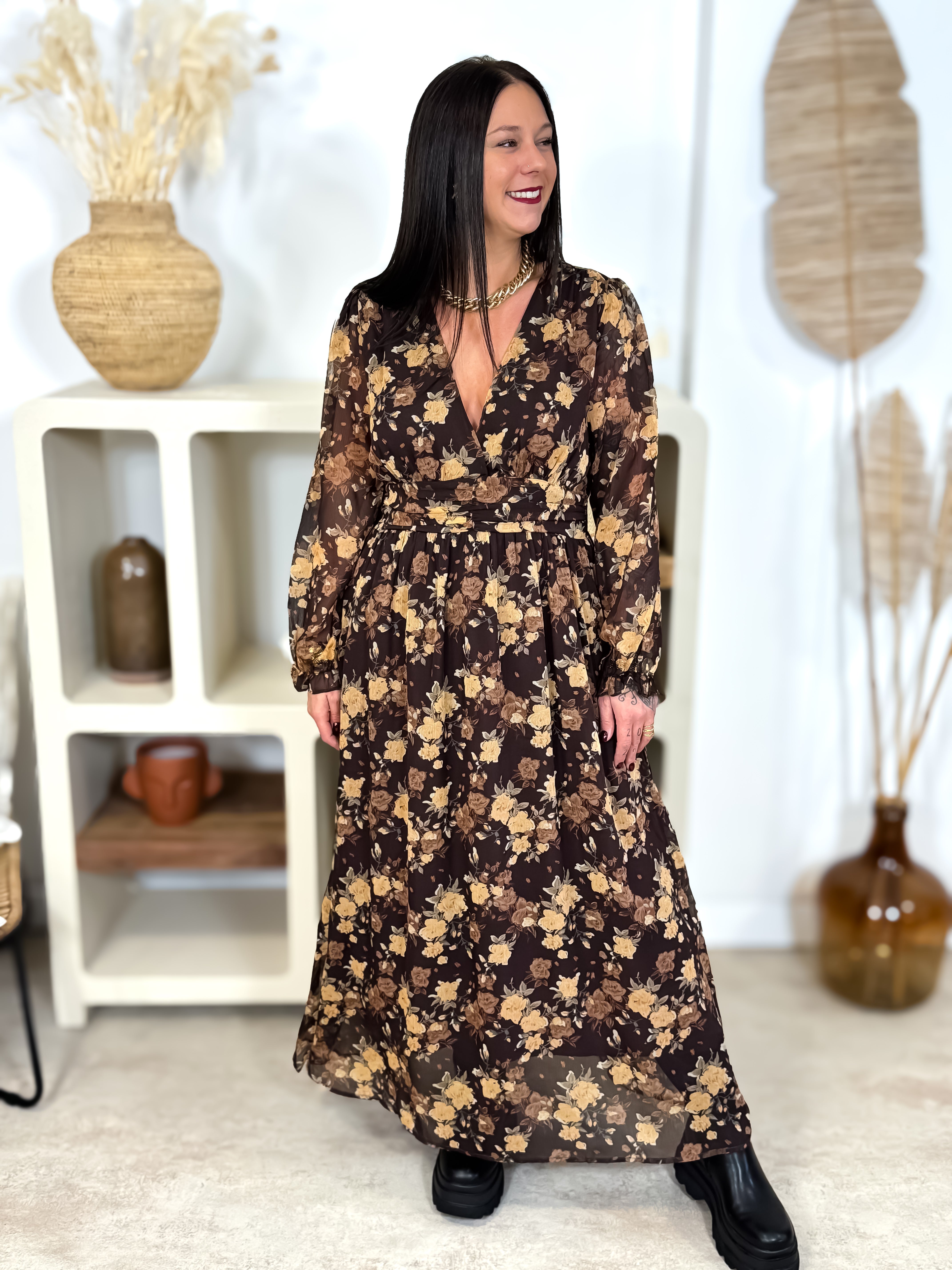 Robe Longue - Sabrina - Brun