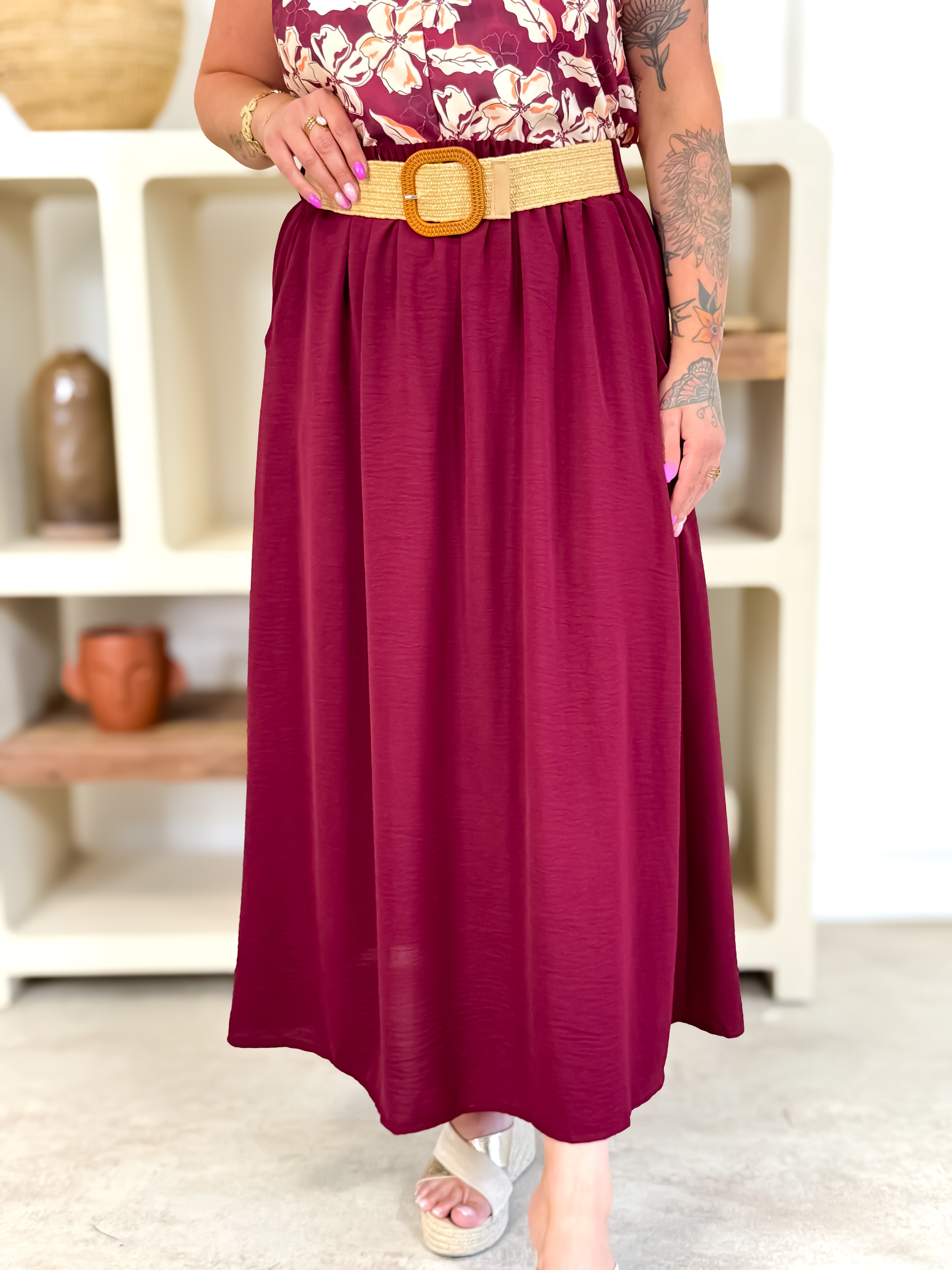 Jupe - Lorianna - Bordeaux