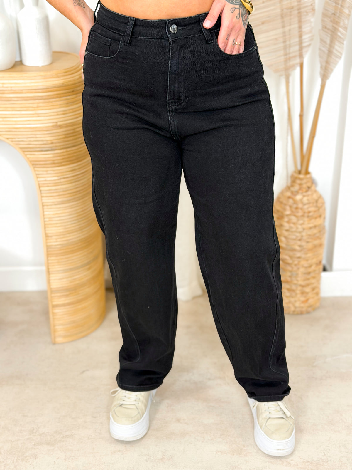 Jean grande taille noir Sofia – photo 2
