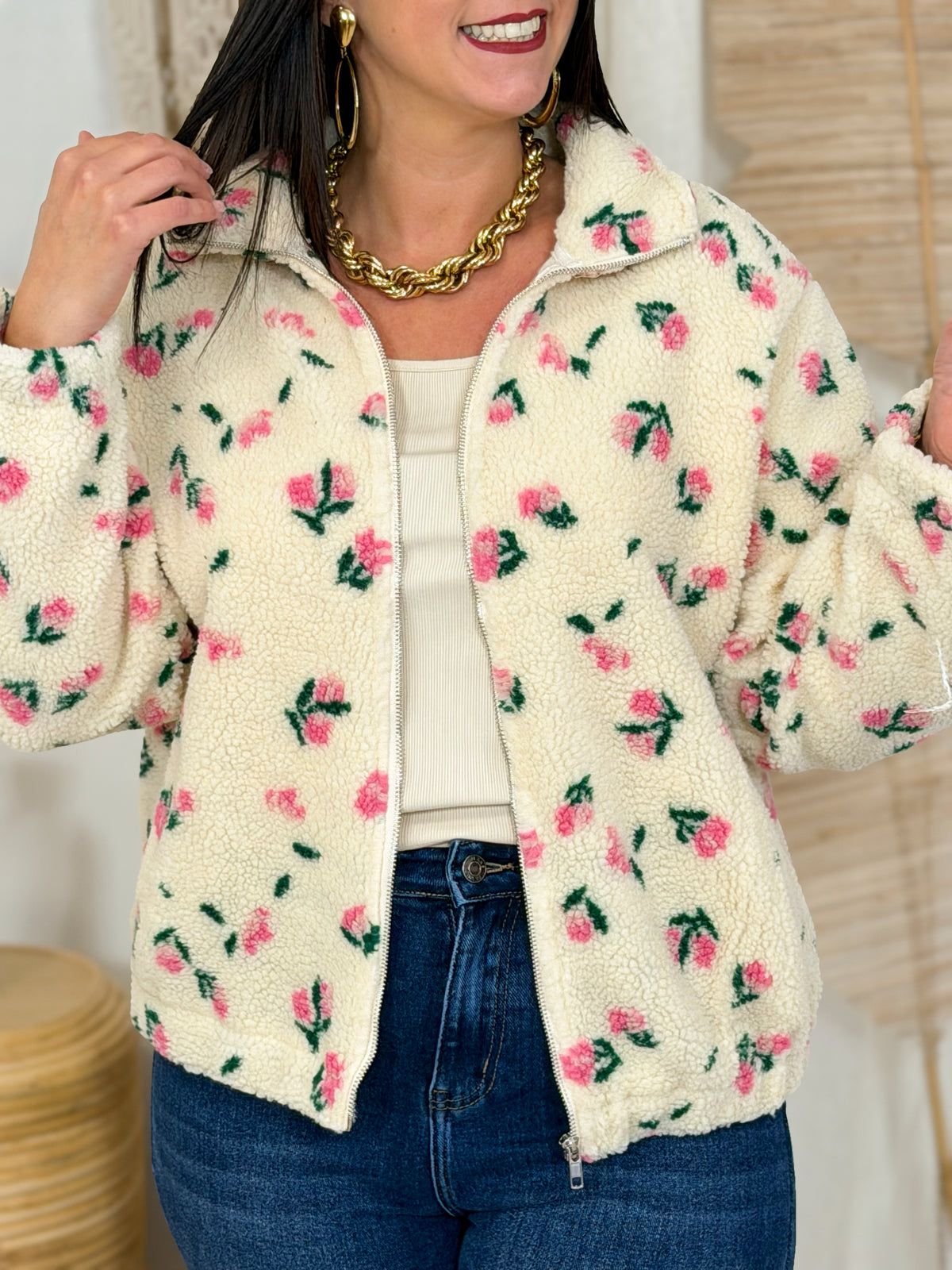 Veste grande taille écru Flori – photo 2