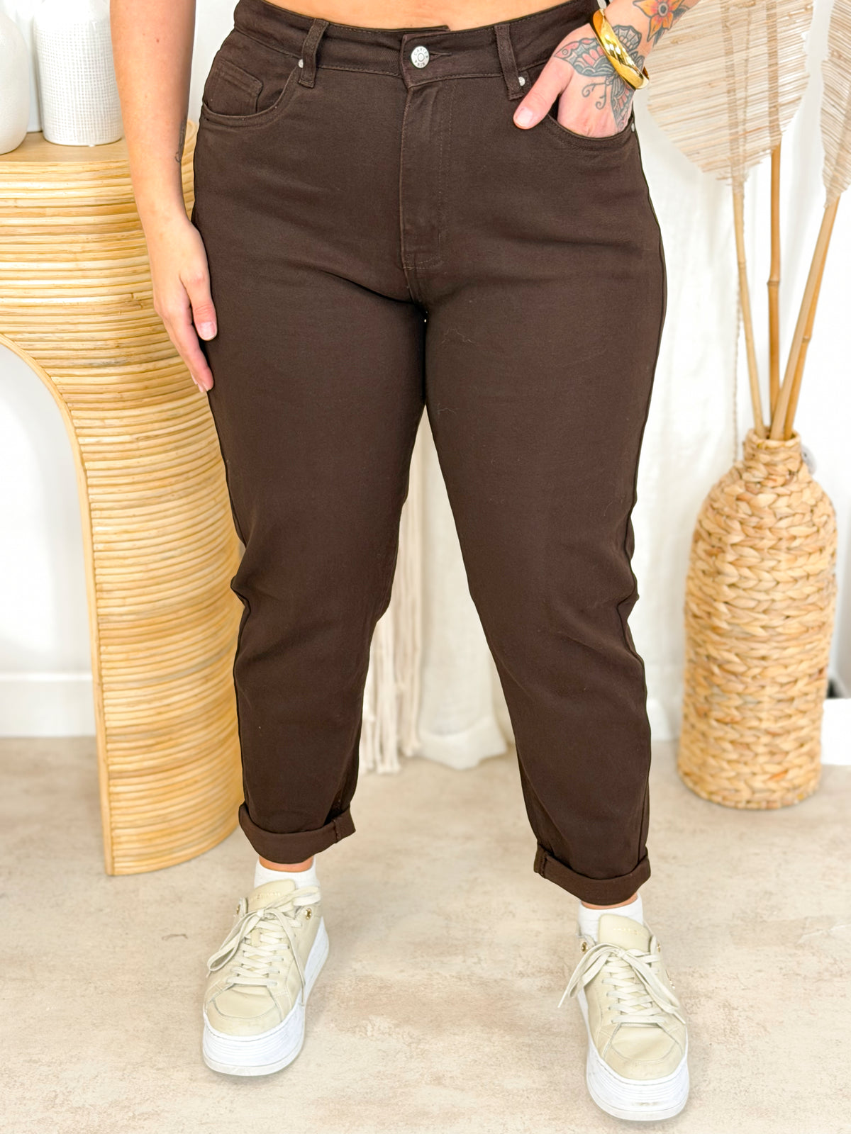 Jean grande taille chocolat Calia – photo 1