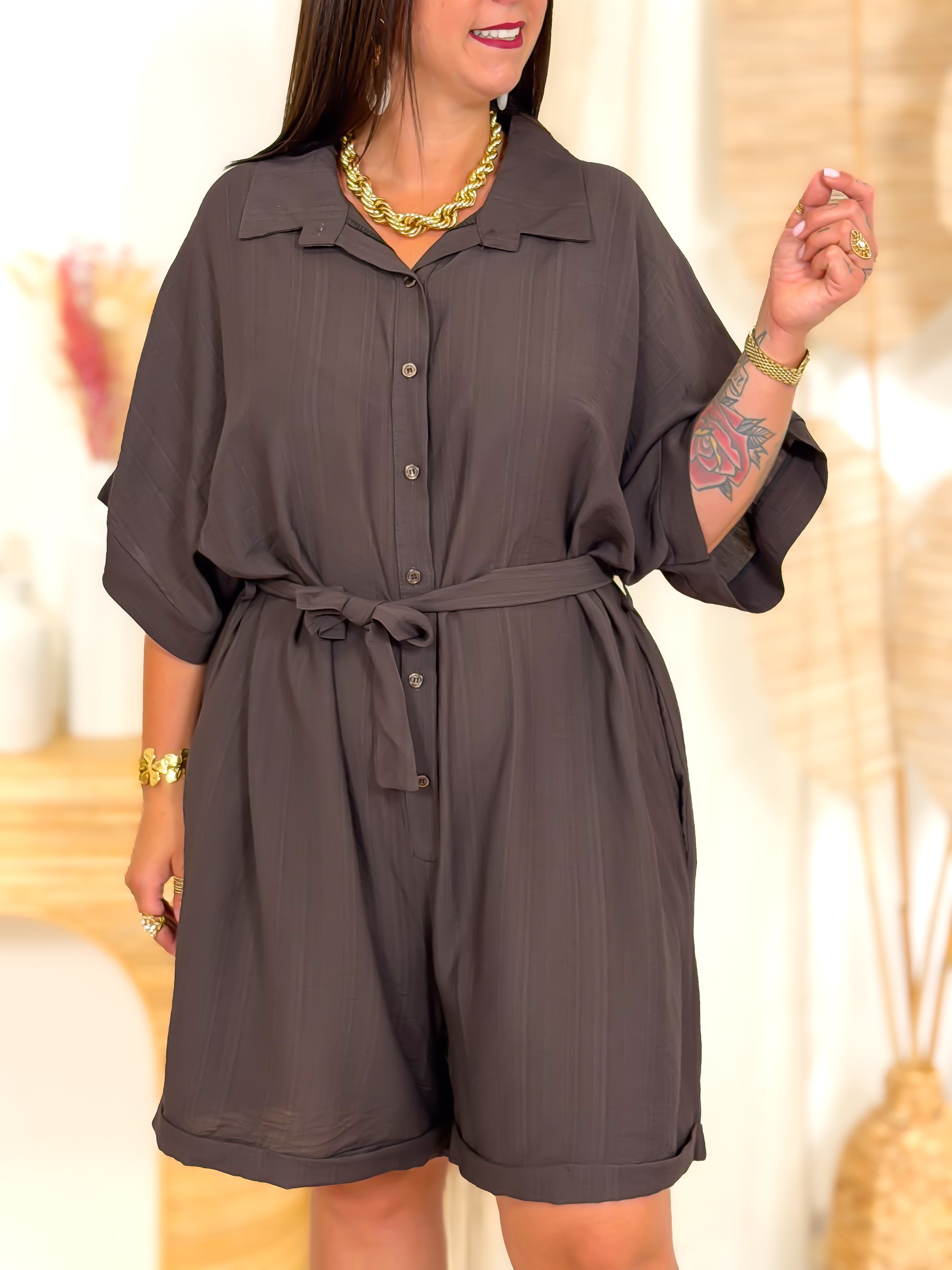 Combinaison Short - Laila - Chocolat