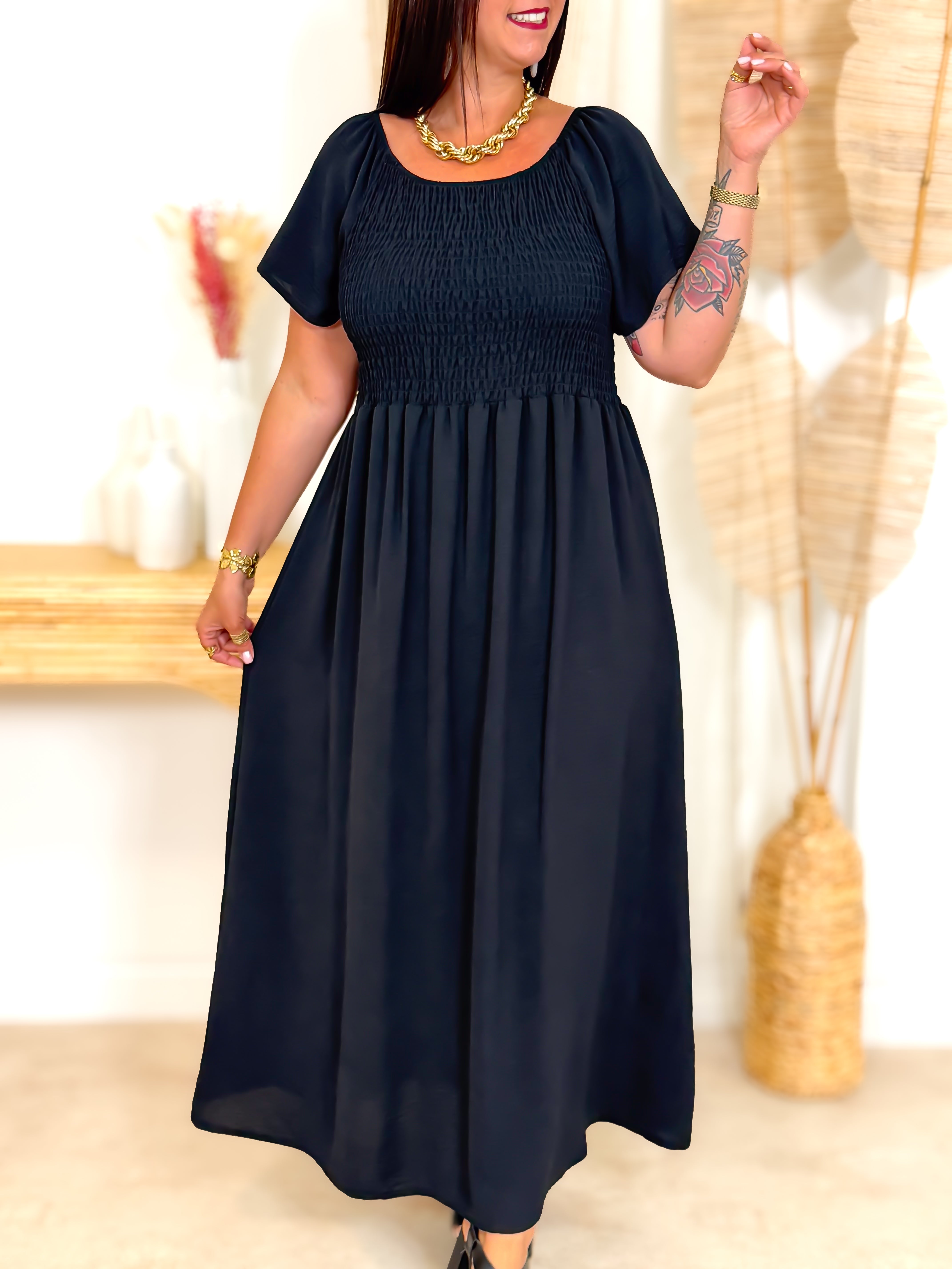 Robe Longue - Vanessa - Noir