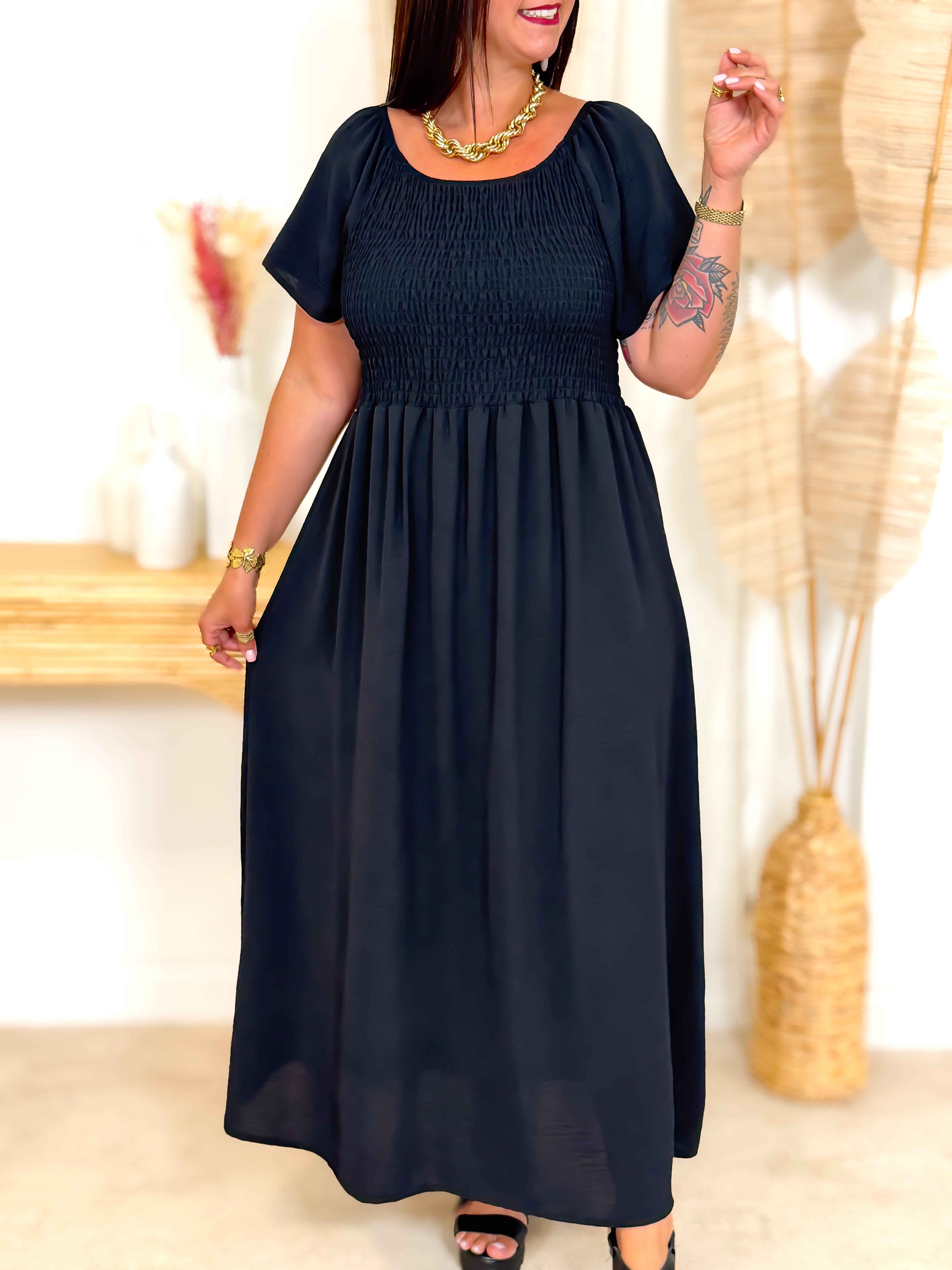 Robe Longue - Vanessa - Noir