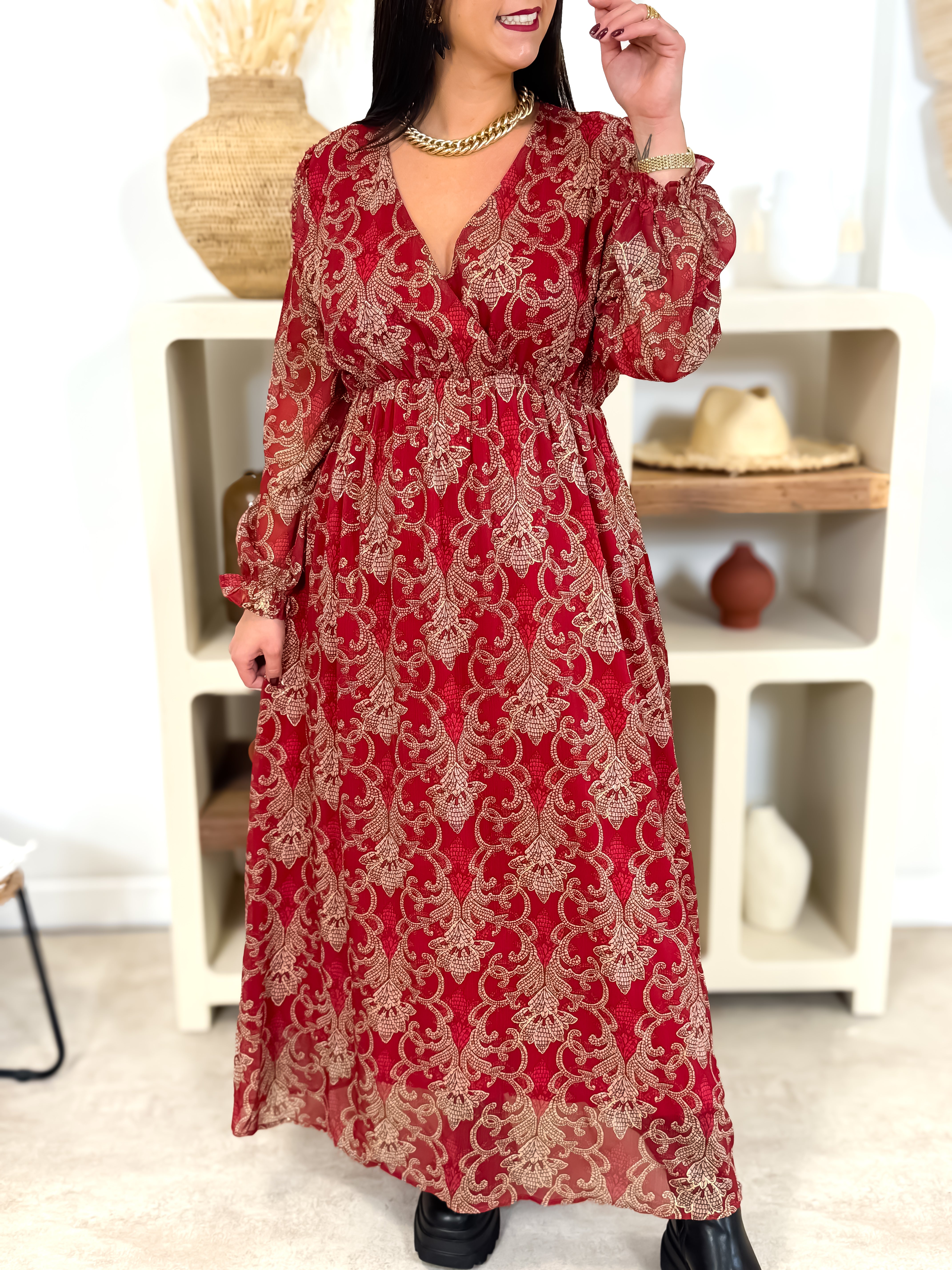 Robe Longue - Ophélie - Bordeaux