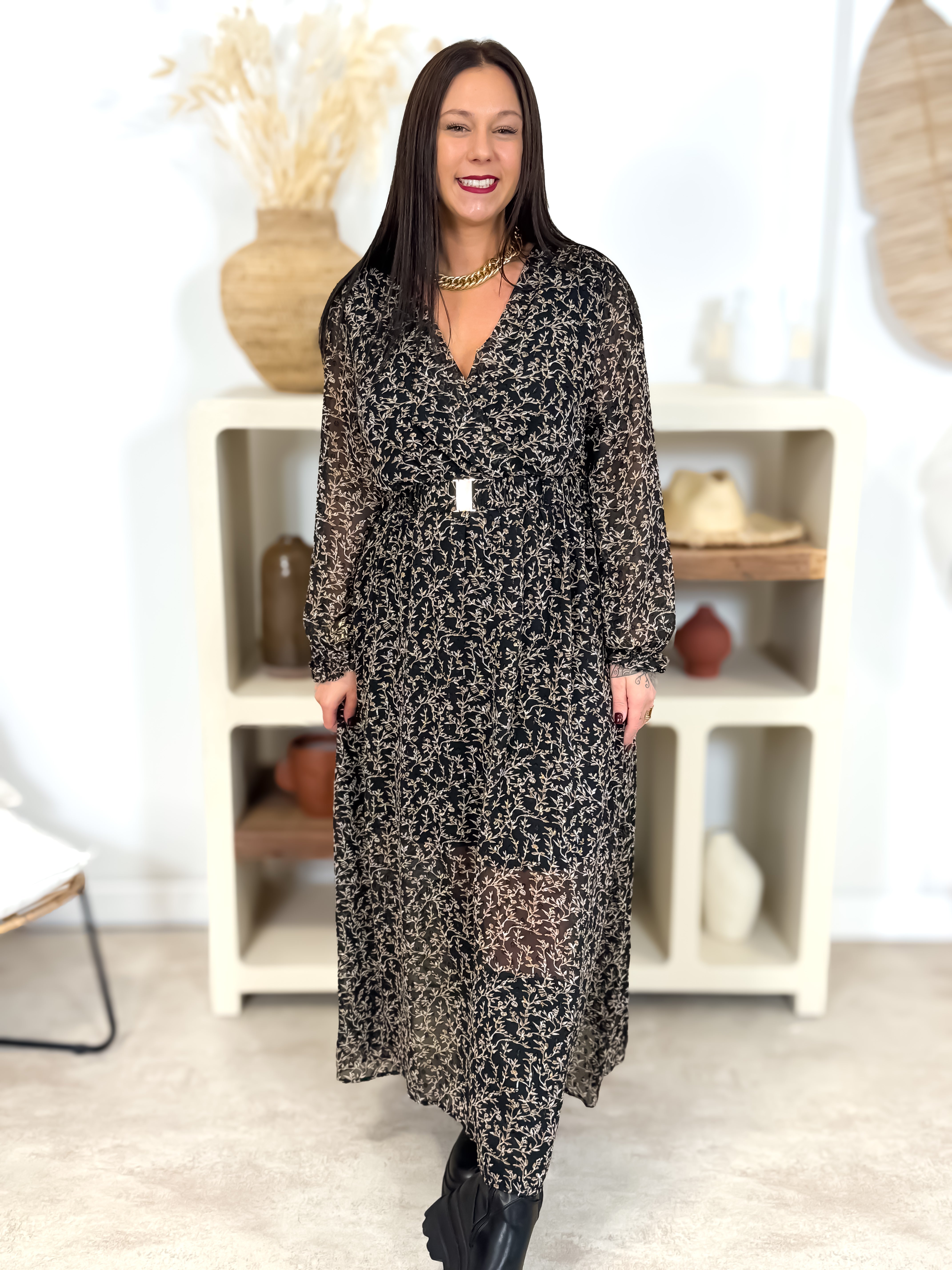 Robe Longue - Serena - Noir