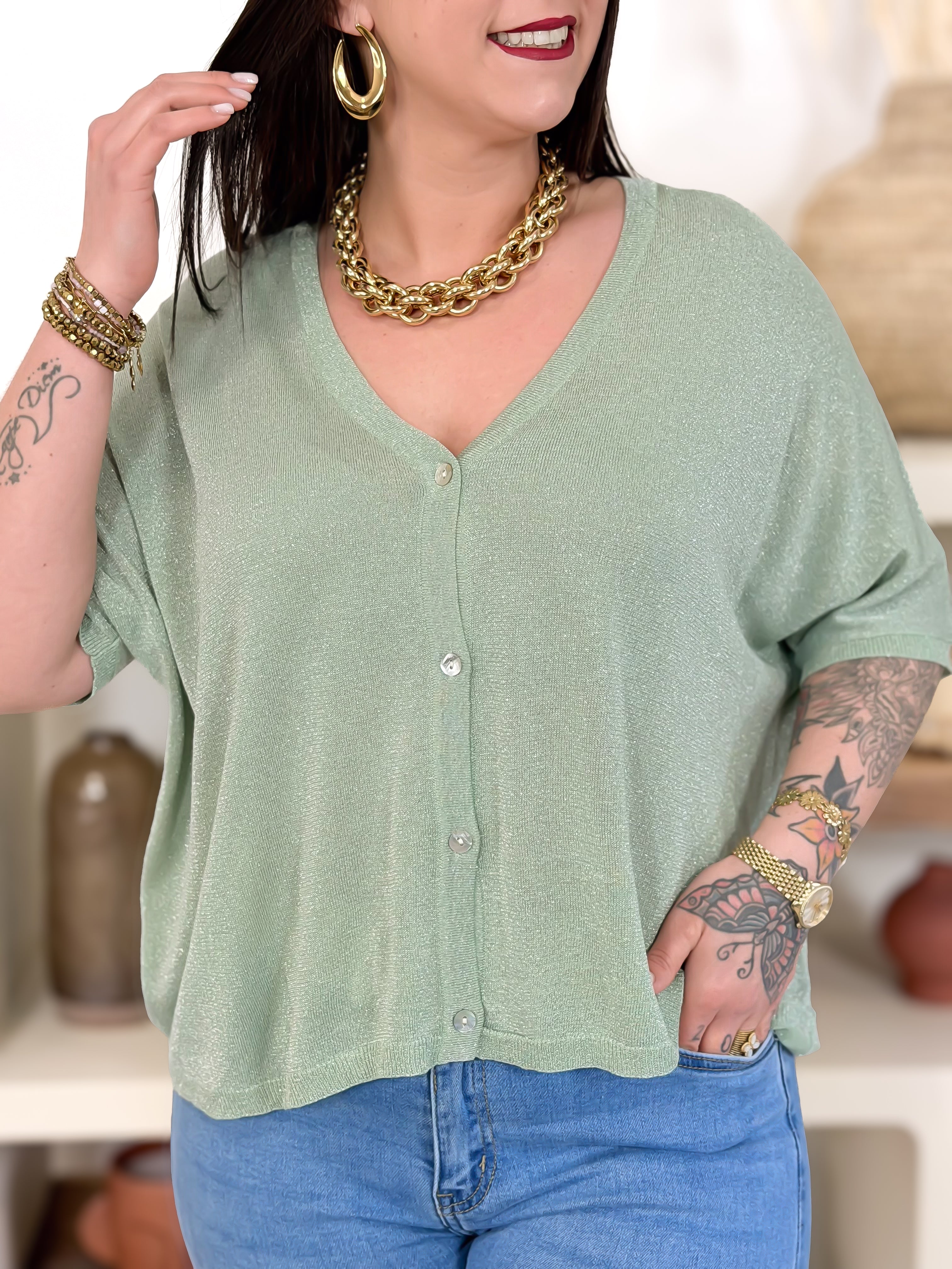 Gilet - Lidia - Vert D'eau