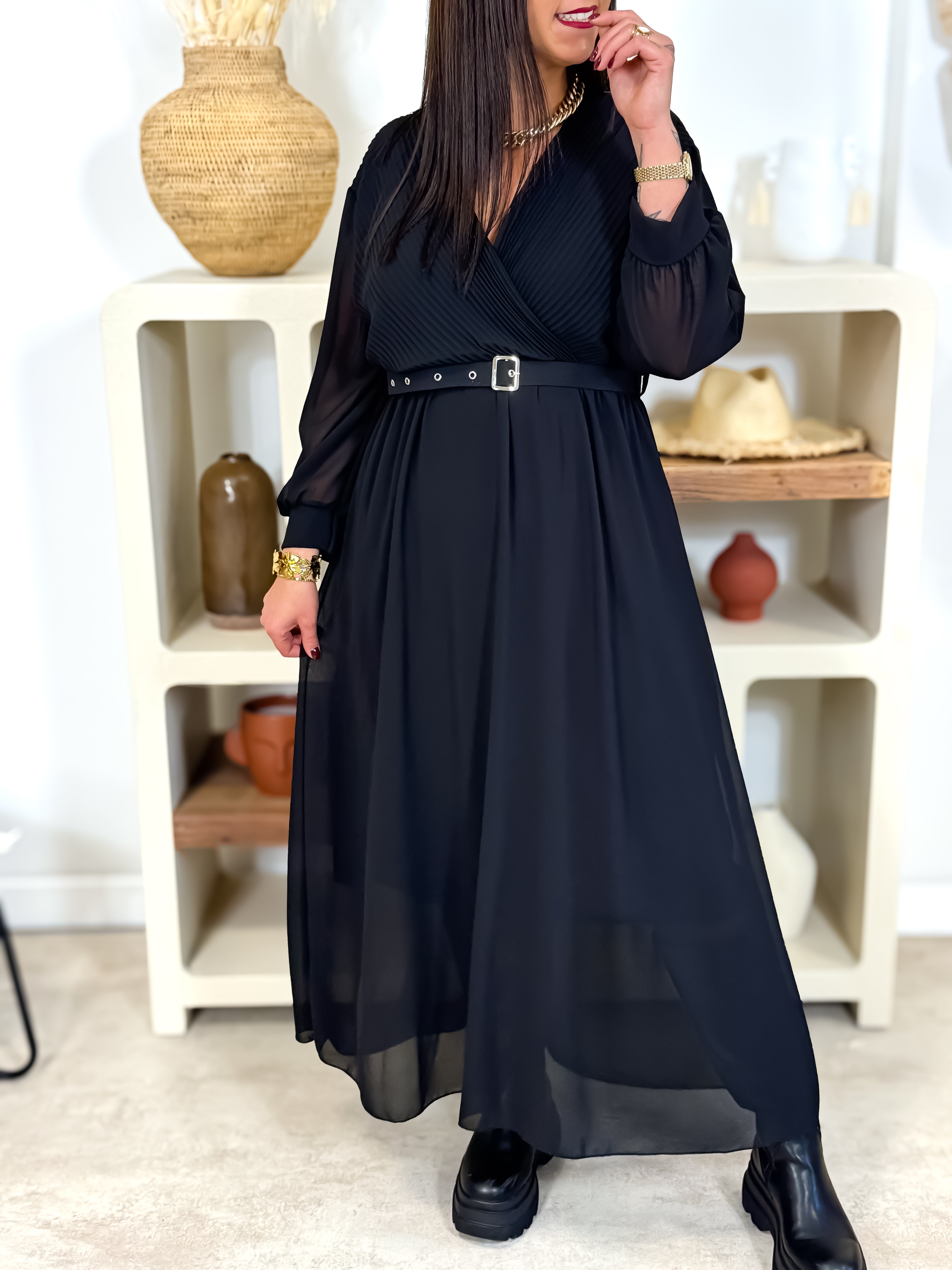 Robe longue - Krystelle - Noir