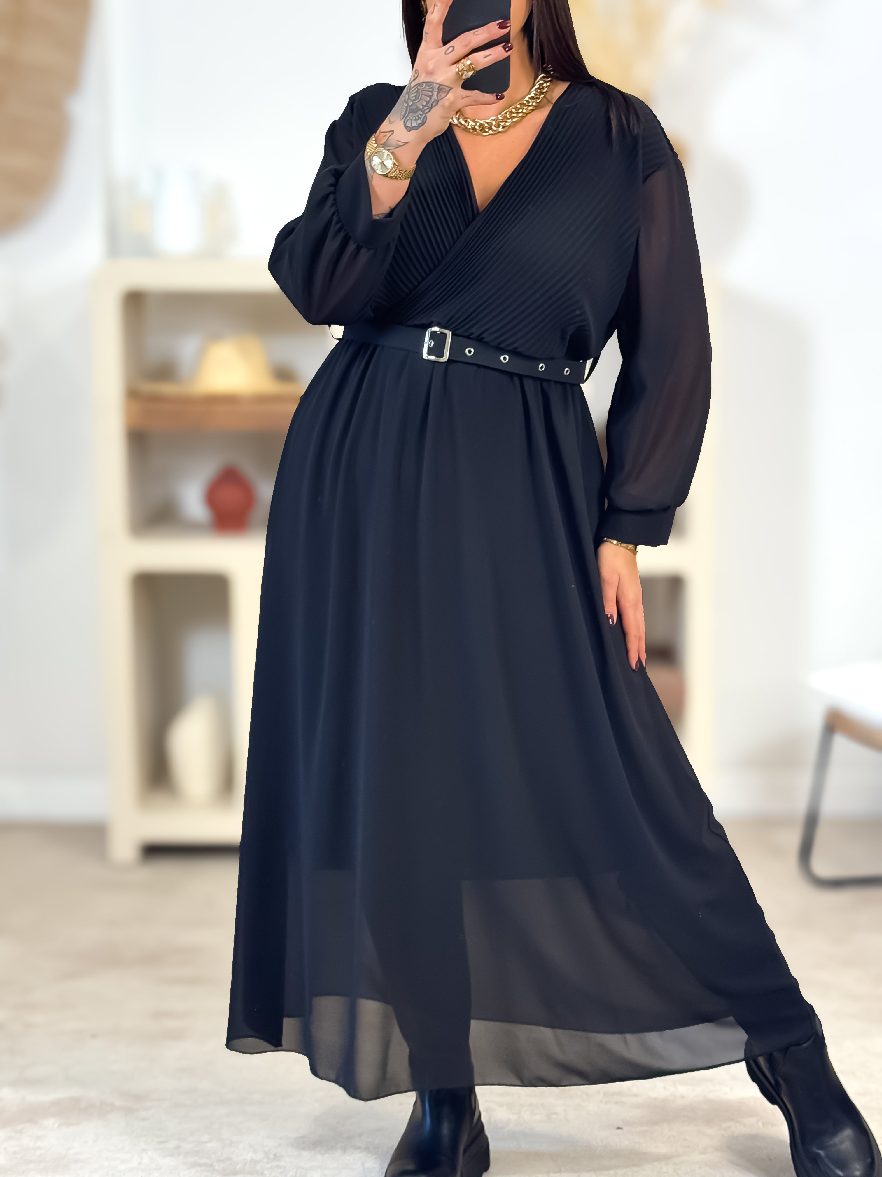 Robe longue - Krystelle - Noir