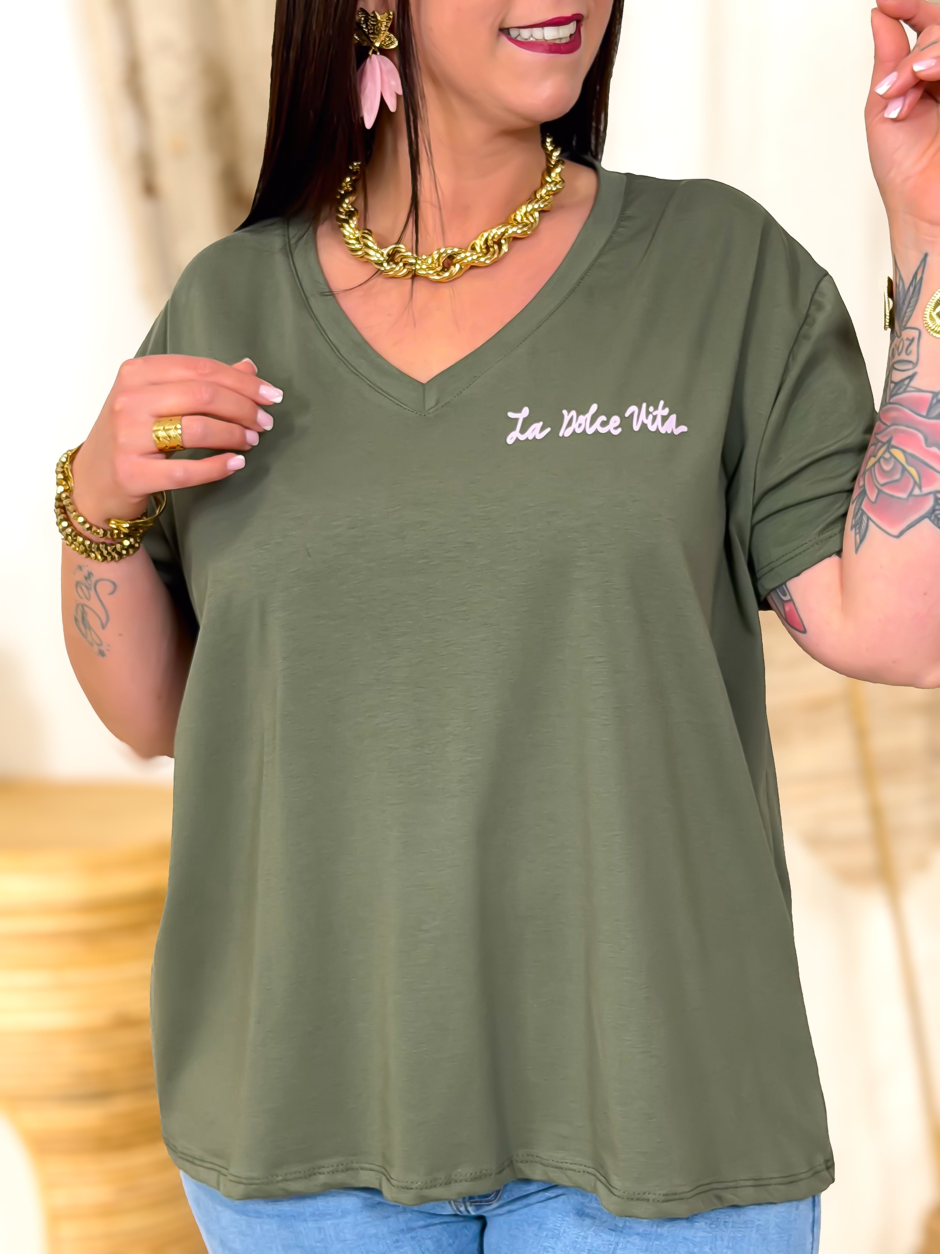T-shirt - Dolce - Kaki