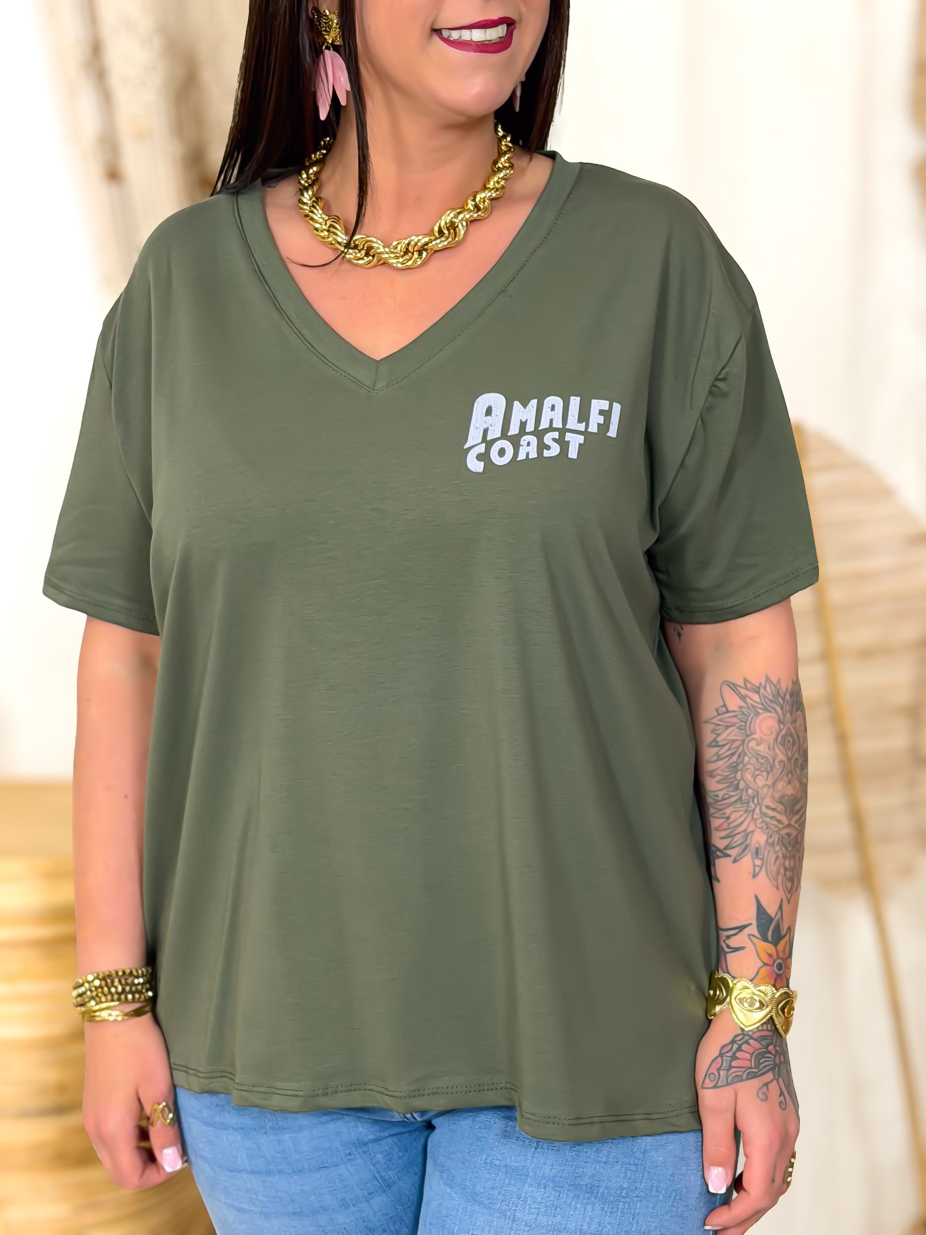T-shirt - Leila - Geel