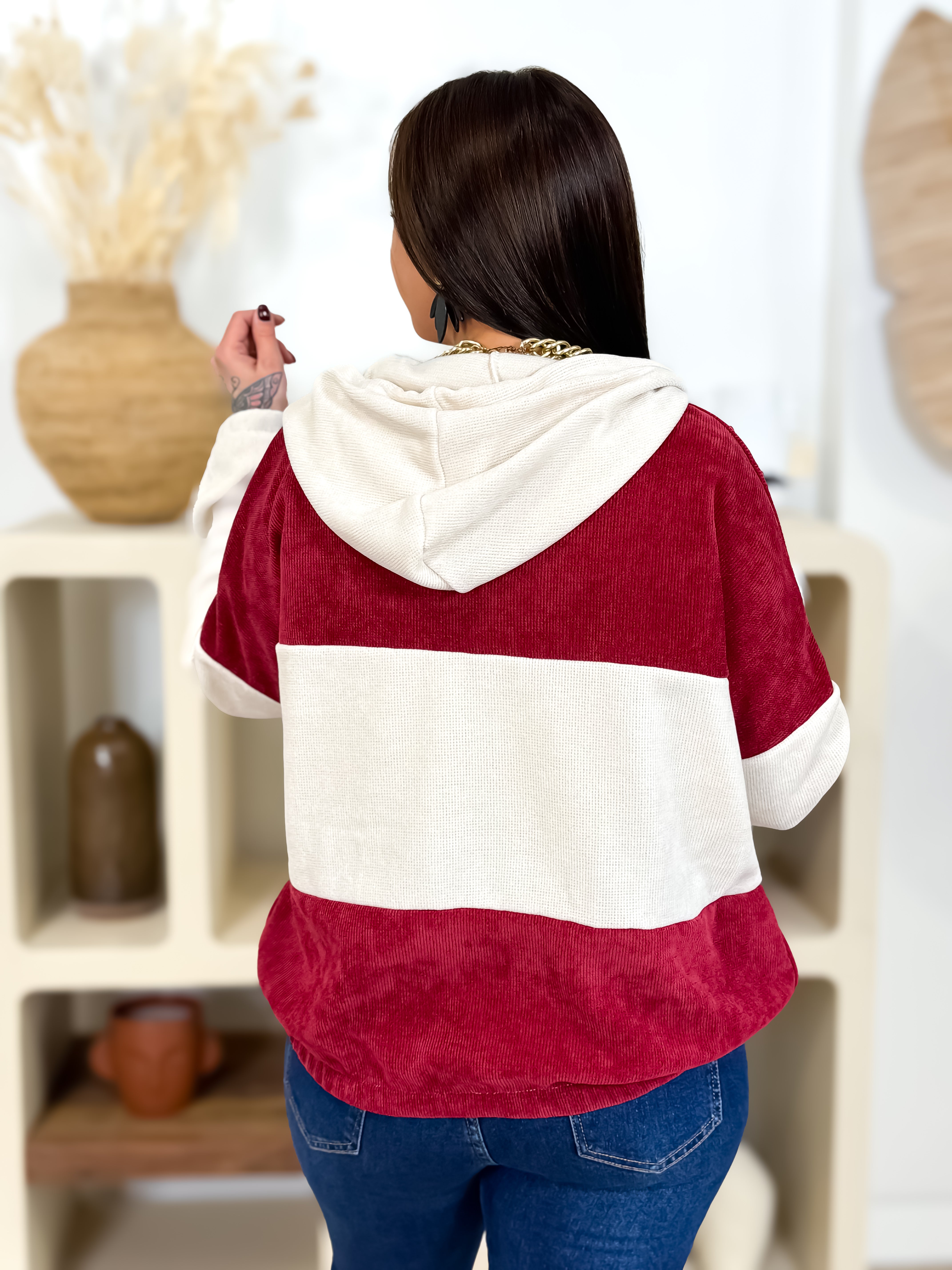 Gilet - Jeroma - Beige & Bordeaux