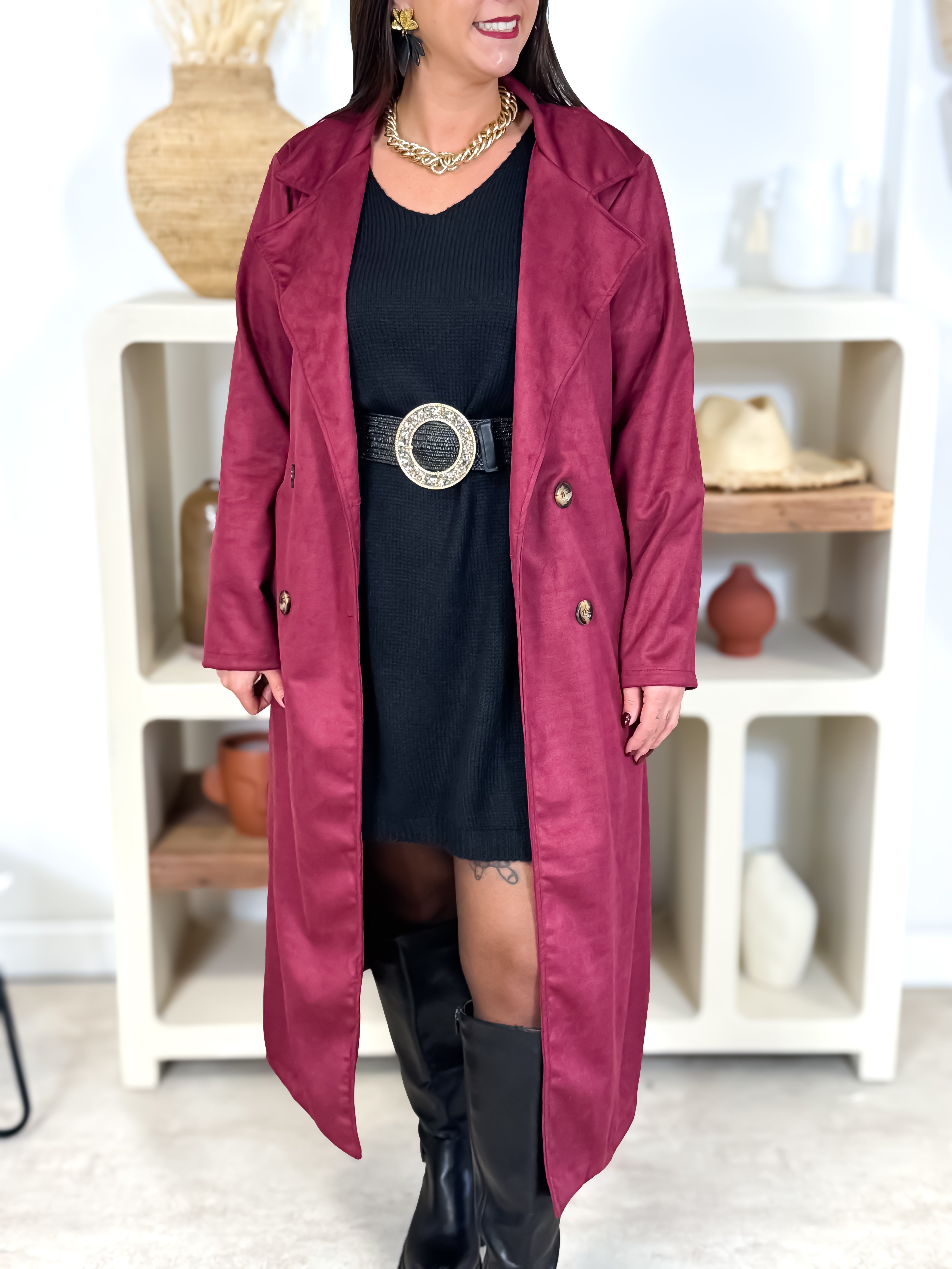 Longue veste - Angie - Bordeaux